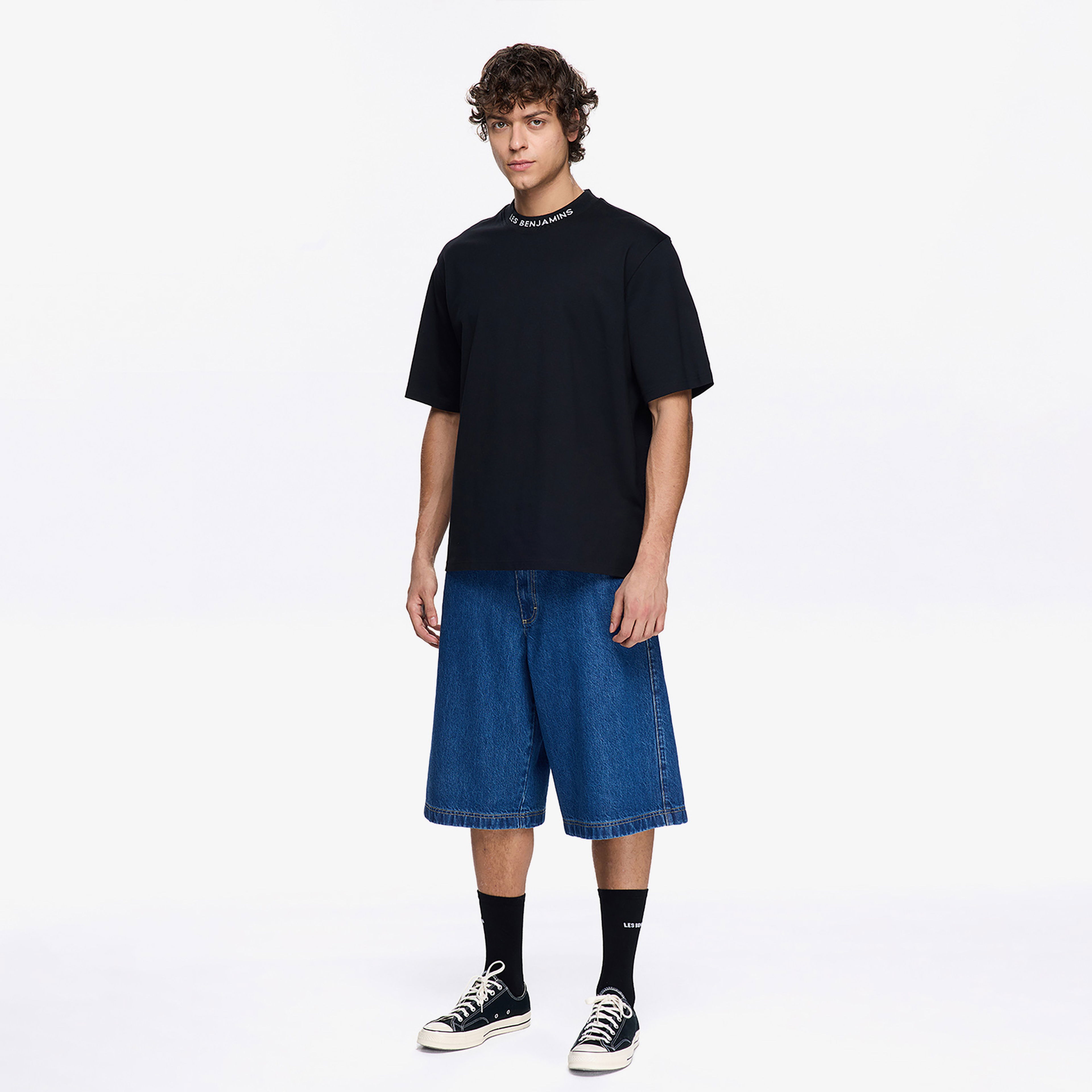 Les Benjamins 405 Erkek Siyah T-Shirt