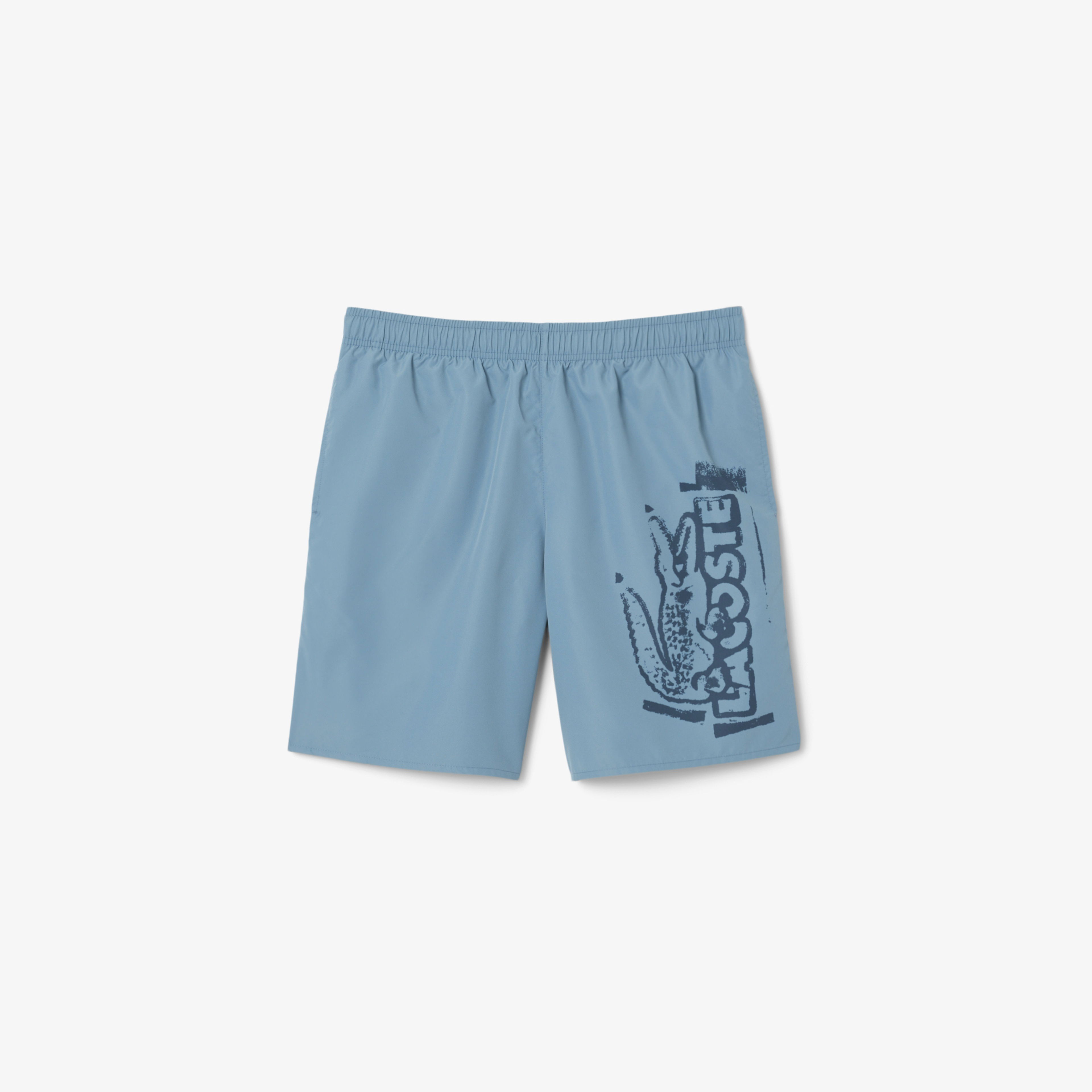 Lacoste Long Branded Erkek Mavi Mayo