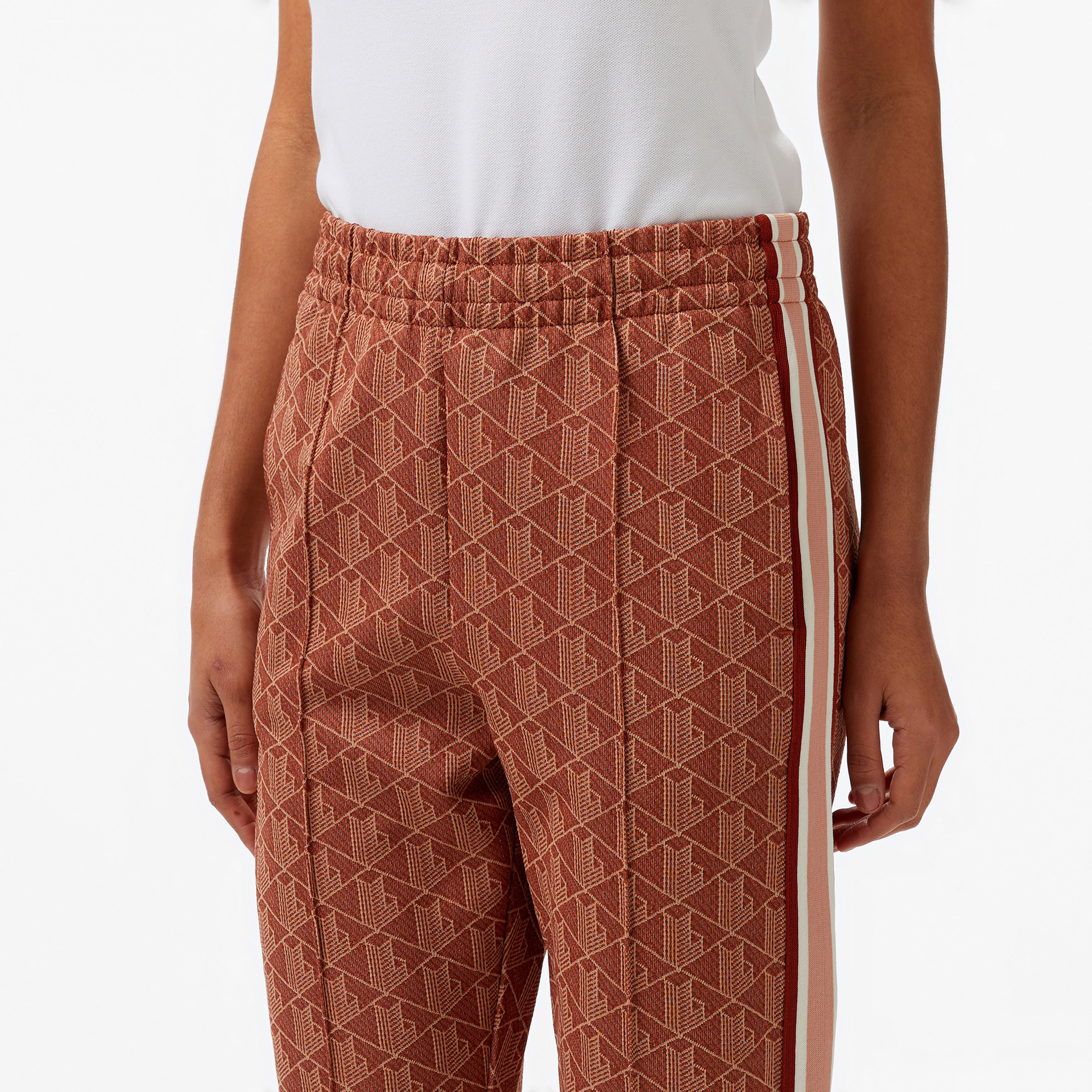 Lacoste Flare Fit Monogram Kadın Bej Eşofman Altı