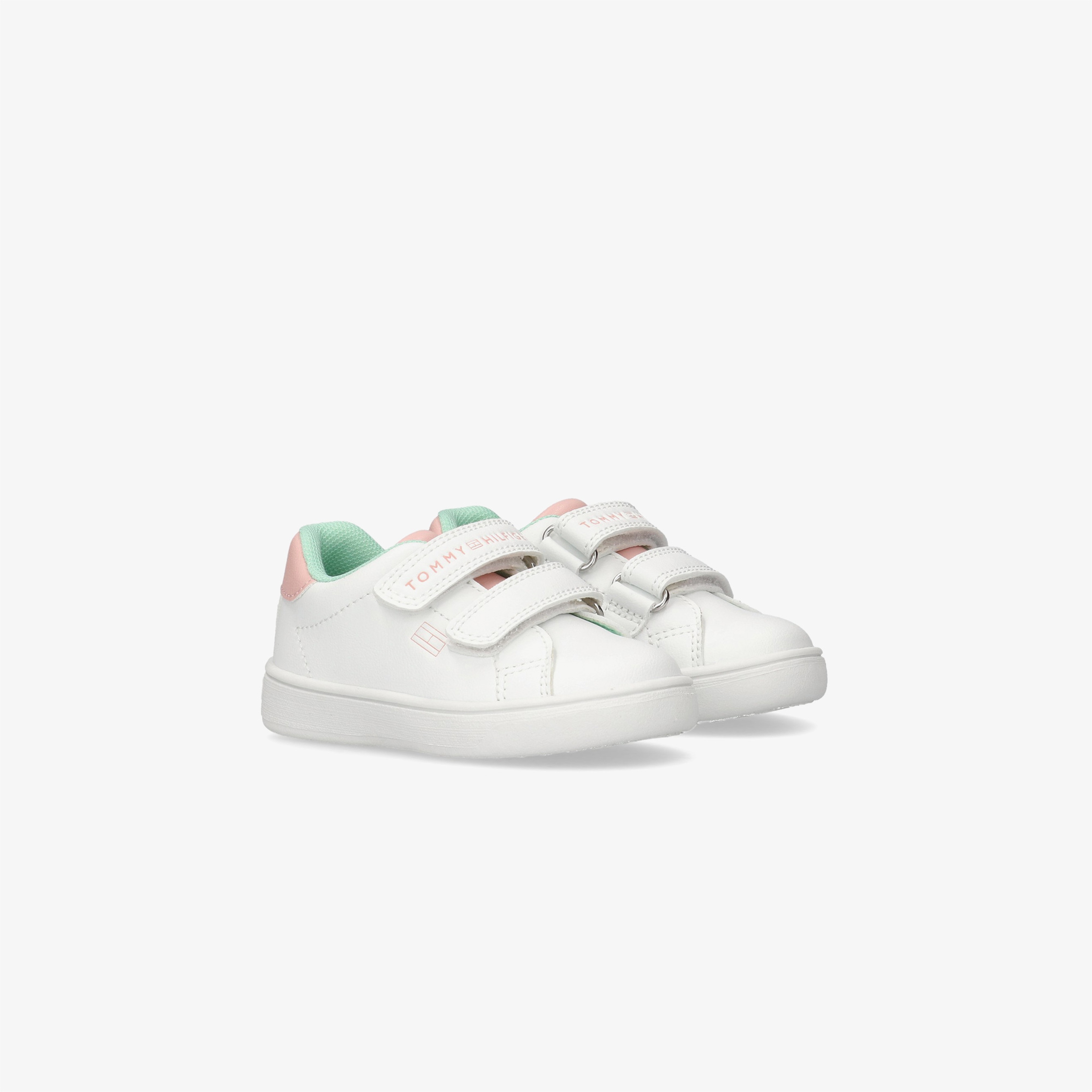 Tommy Hilfiger Flag and Hook Loop Bebek Beyaz Sneaker