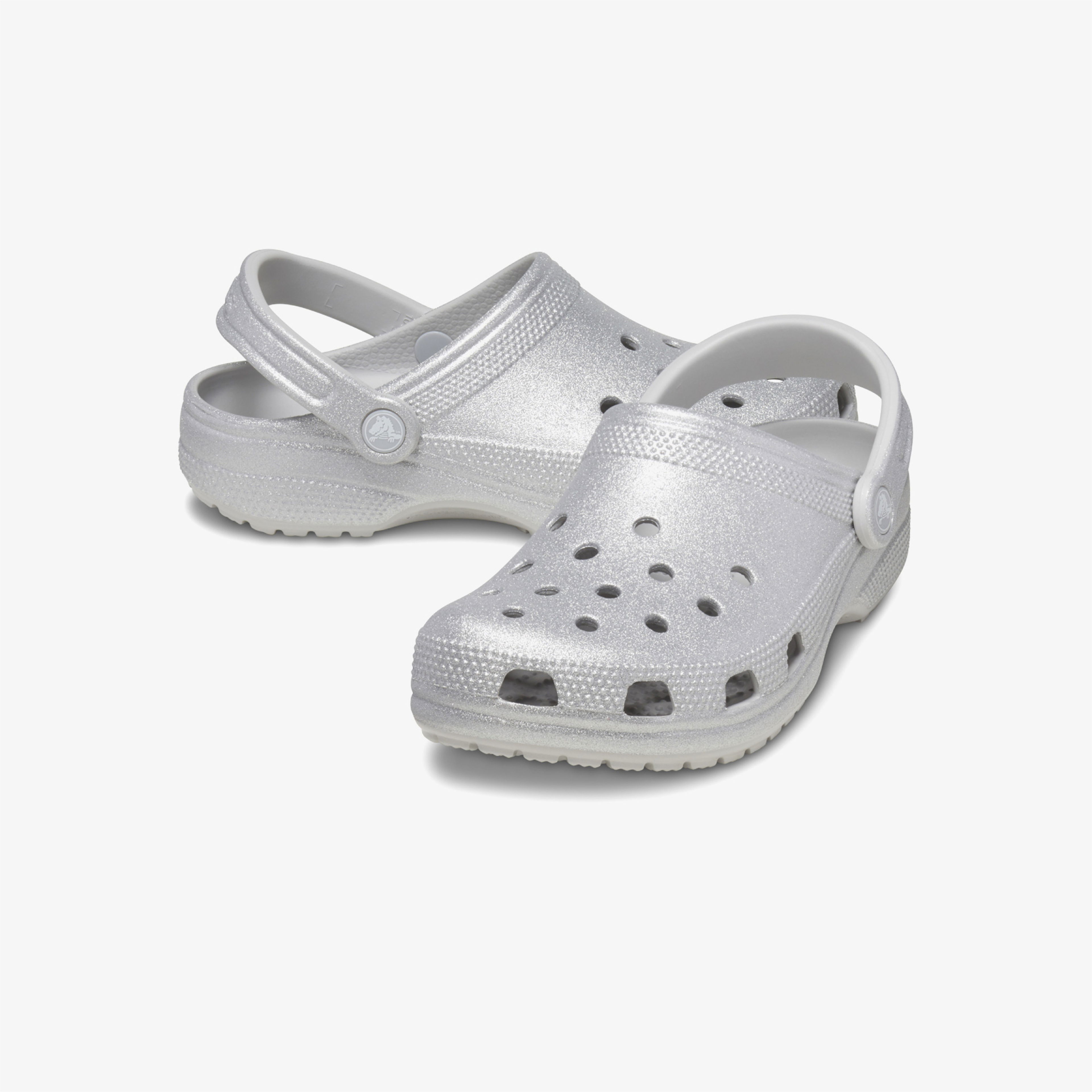 Crocs Classic Glitter Clog Unisex Gri Terlik