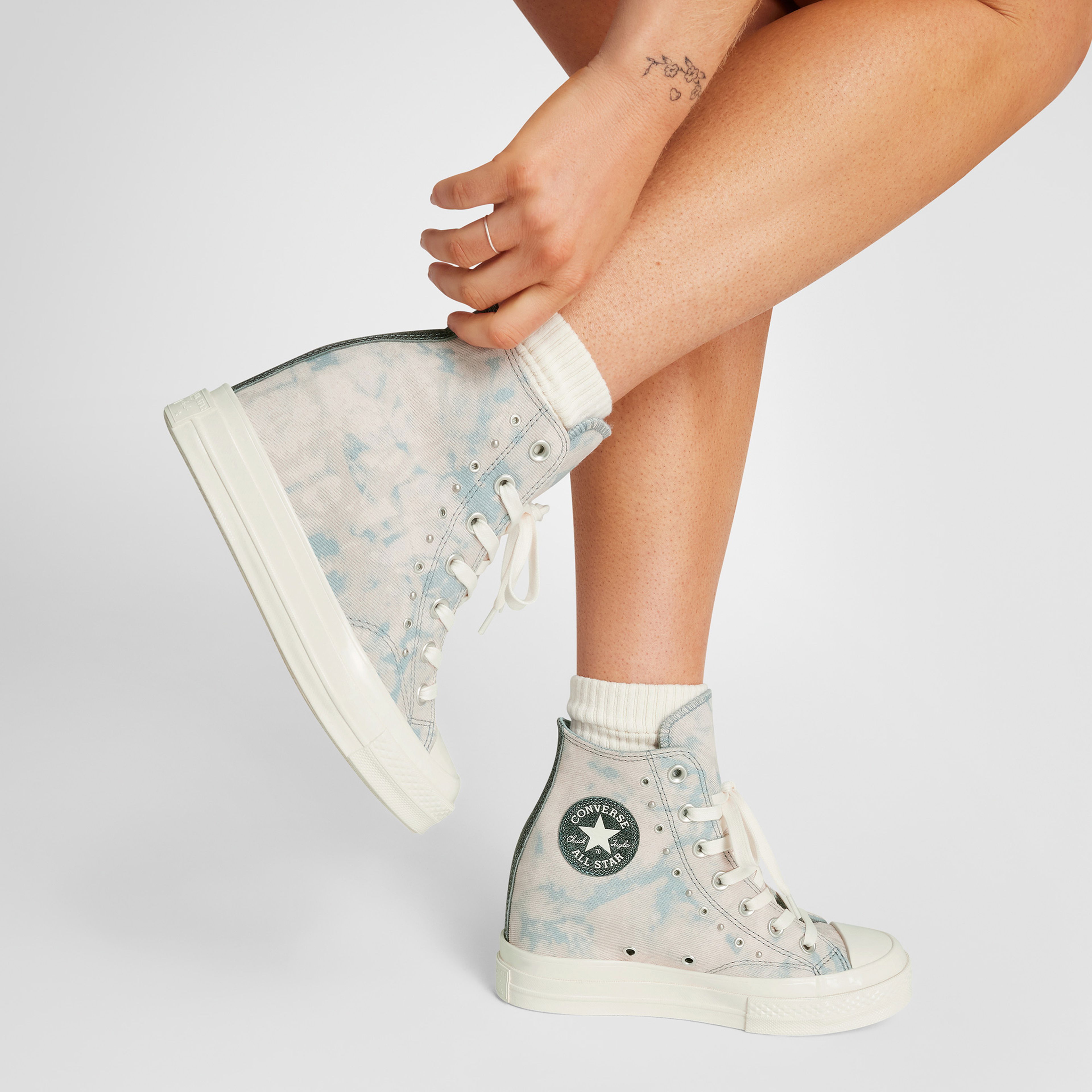 Converse Chuck 70 Wedge Platform Kadın Mavi Sneaker