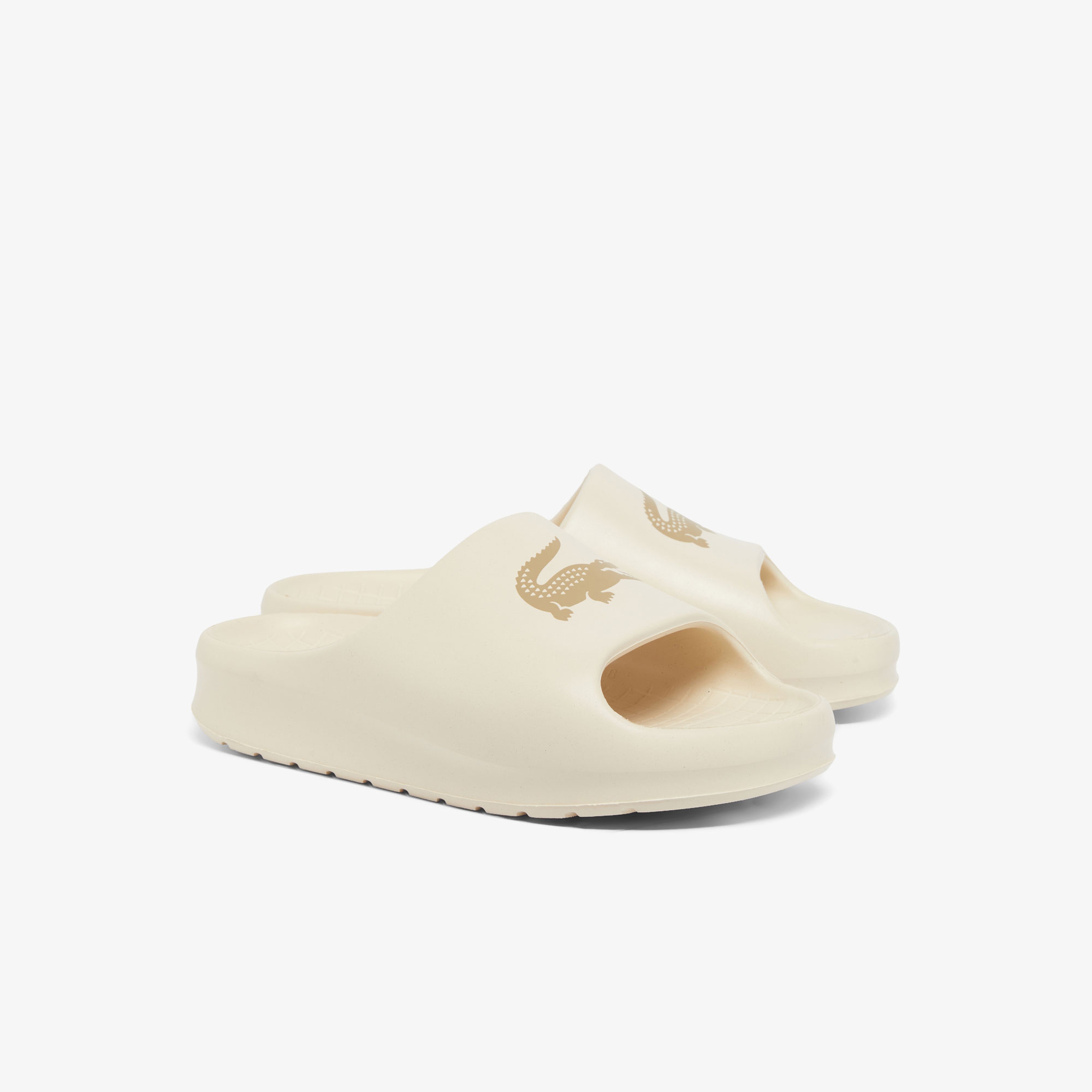 Lacoste Croco 2.0 Evo Kadın Krem Terlik