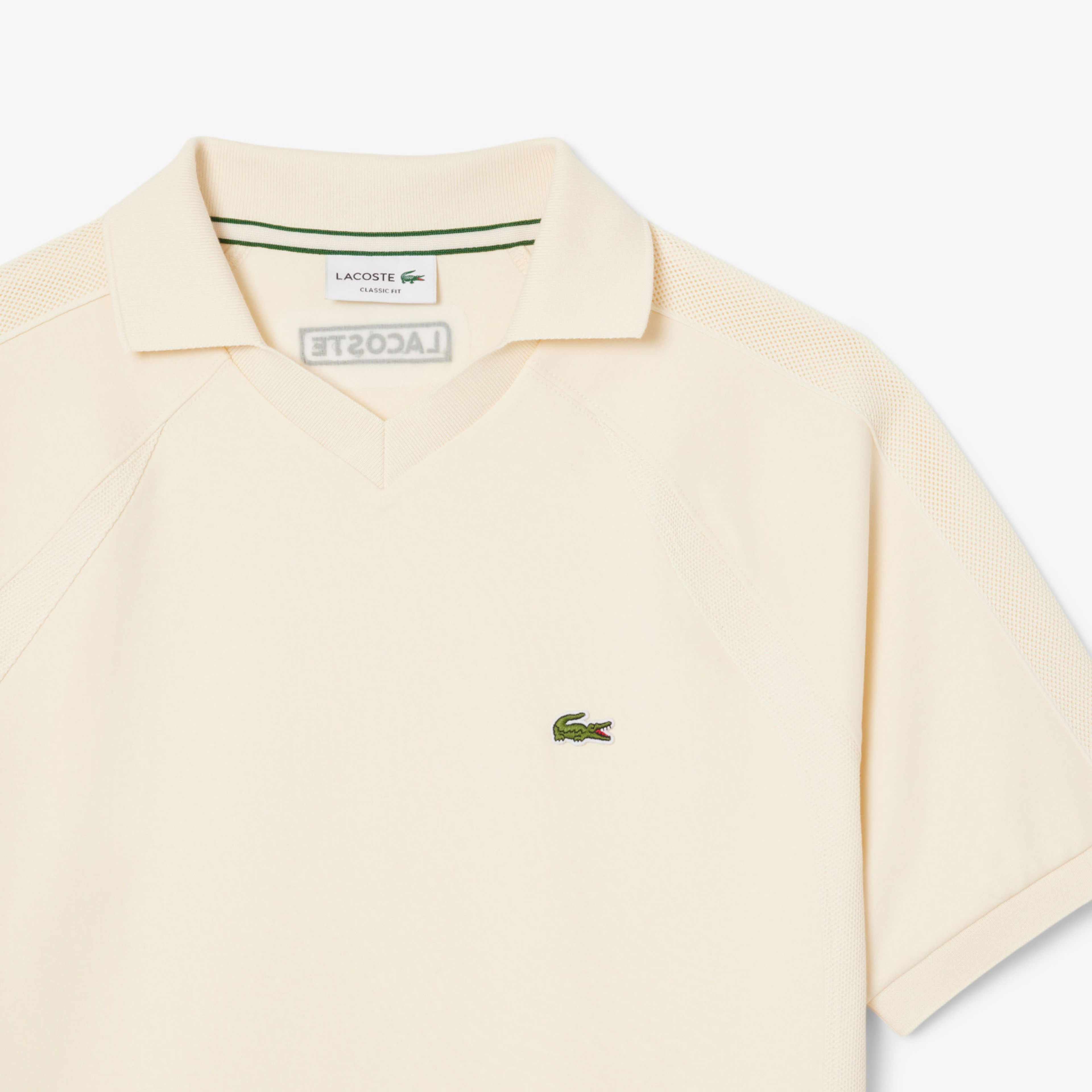 Lacoste Erkek Classic Fit Organik Pamuk Krem Polo