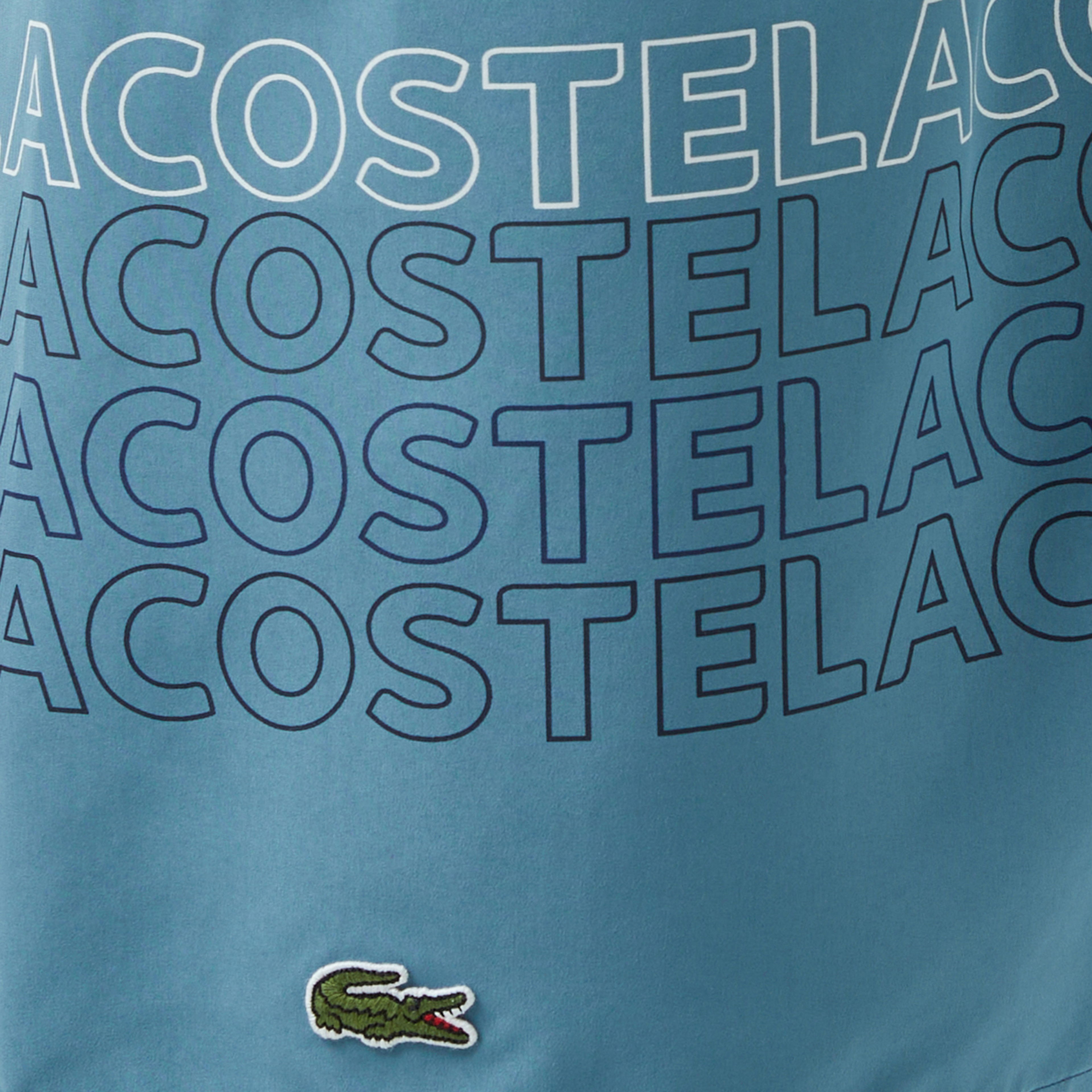 Lacoste Erkek Regular Fit Baskılı Mavi Mayo