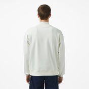 Lacoste Erkek Loose Fit Yarım Fermuarlı Baskılı Beyaz Sweatshirt