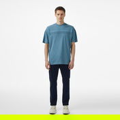 Lacoste Erkek Oversize Fit Bisiklet Yaka Baskılı Mavi T-Shirt
