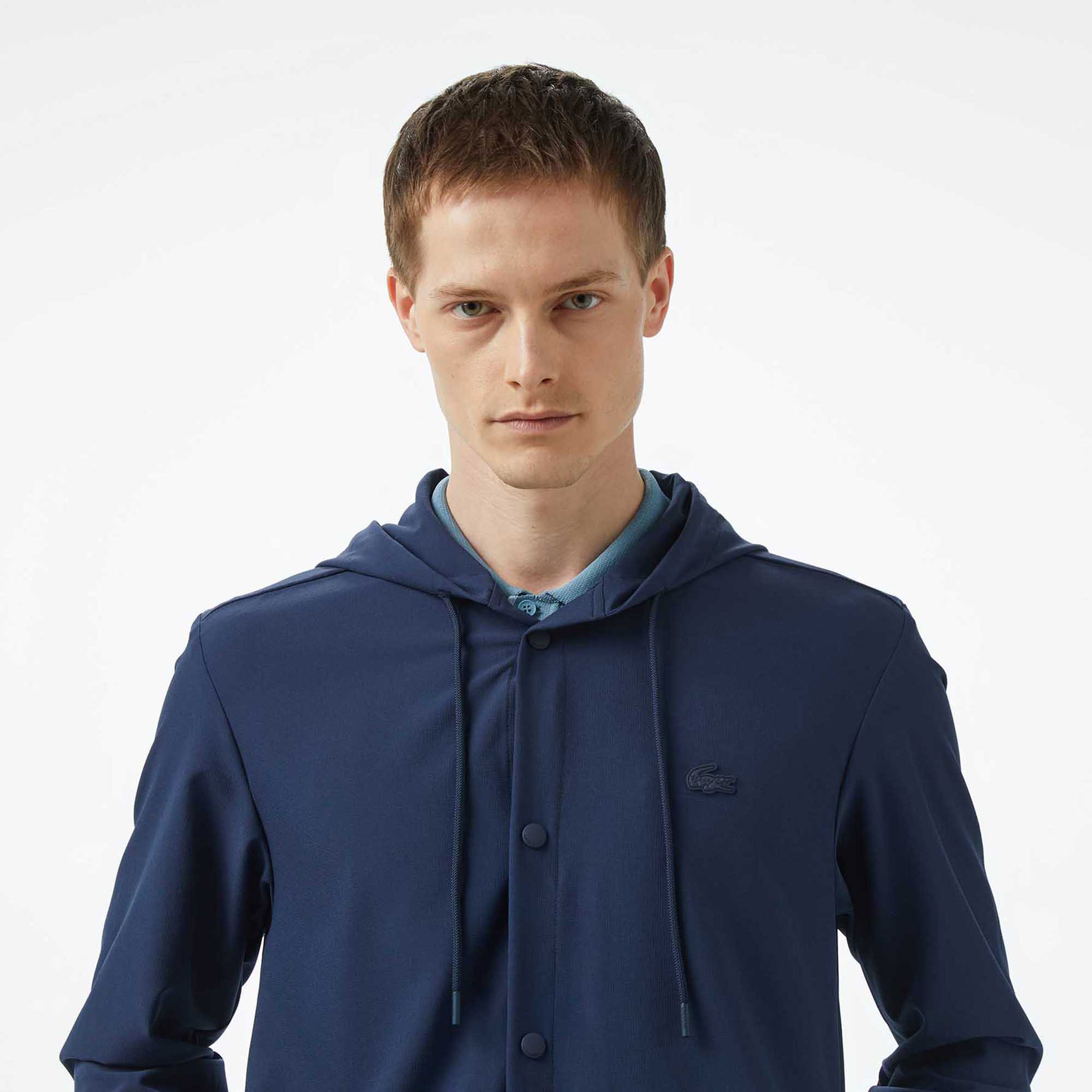 Lacoste Erkek Regular Fit Kapüşonlu Lacivert Ceket