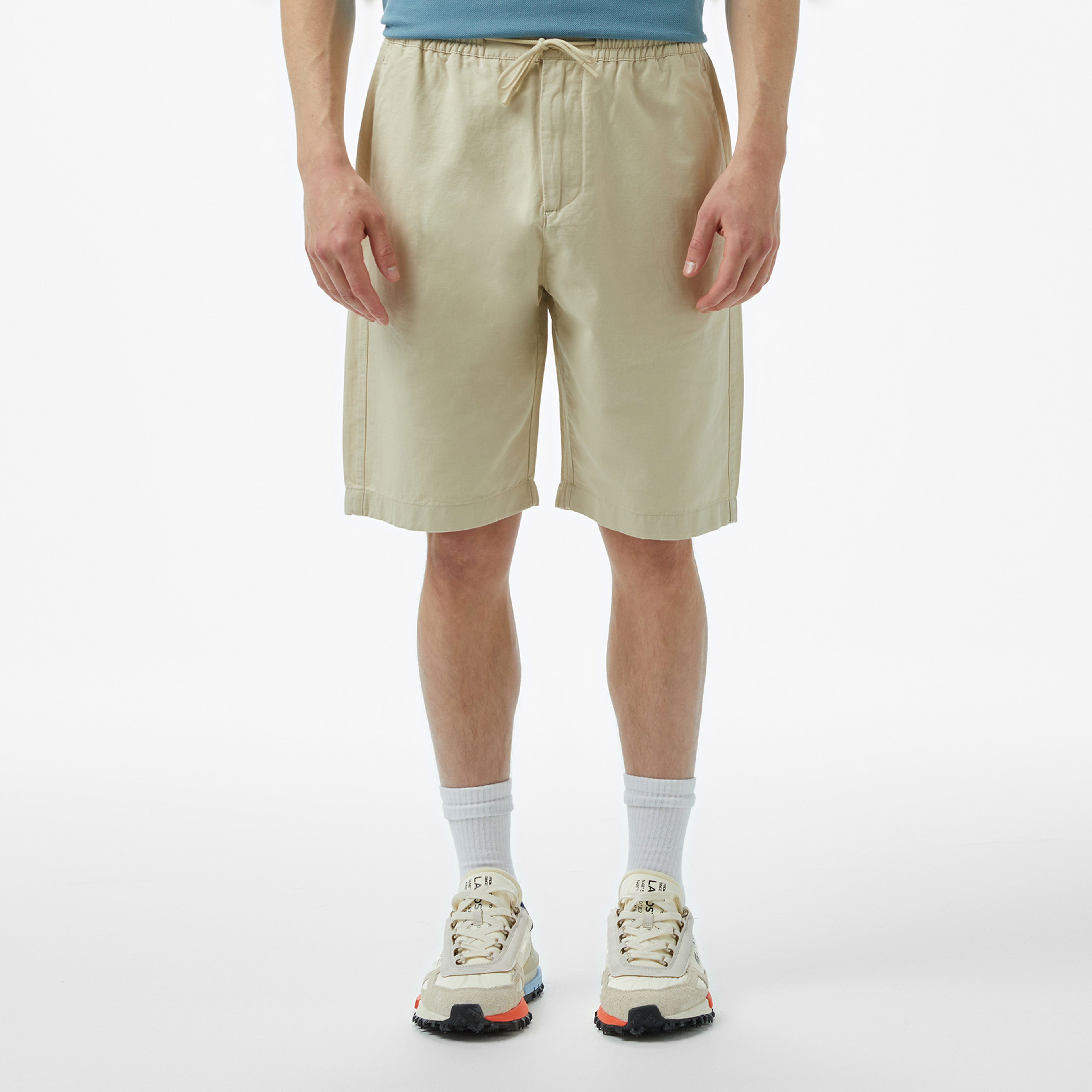 Lacoste Erkek Relaxed Fit Bej Bermuda Şort