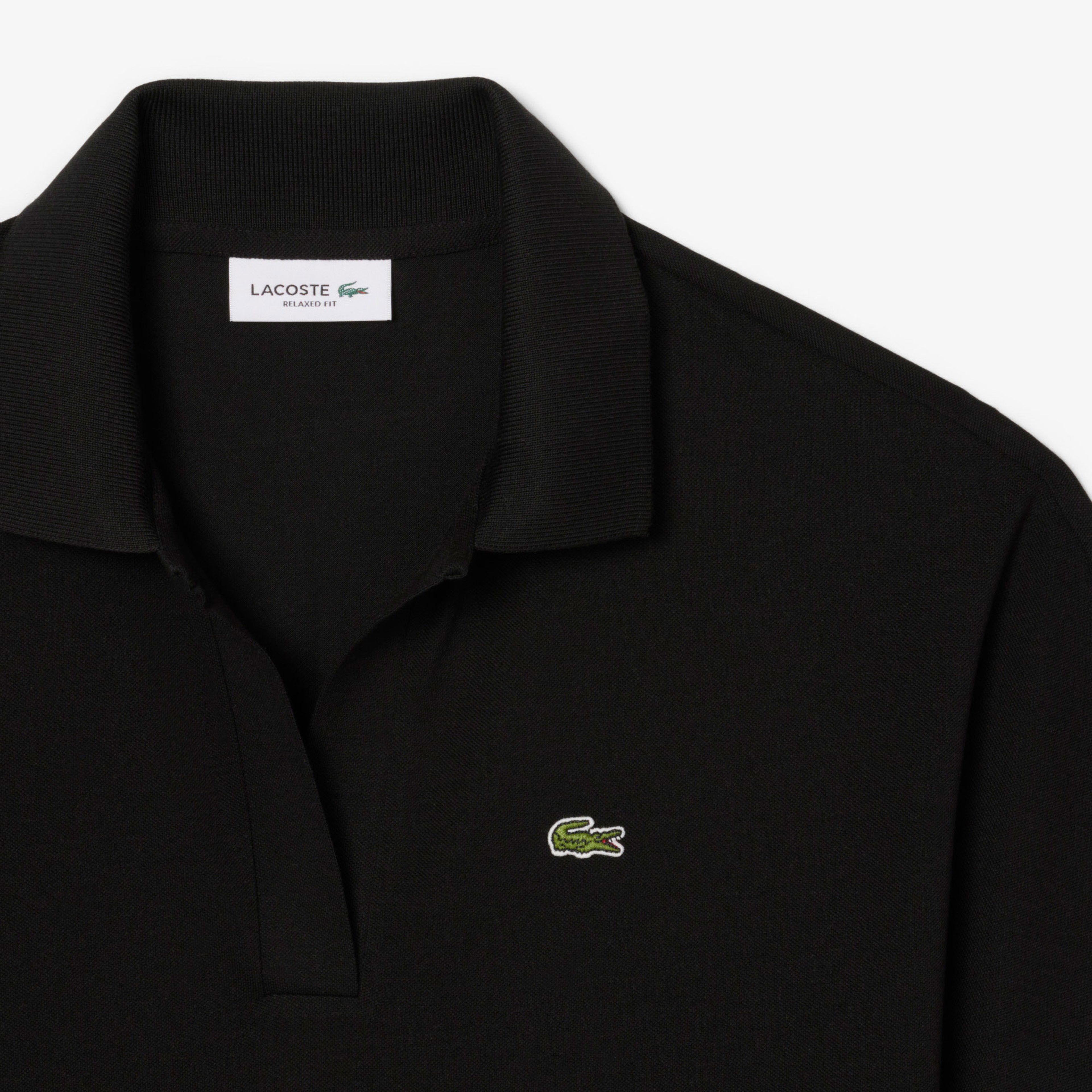 Lacoste Kadın Relaxed Fit Siyah Polo