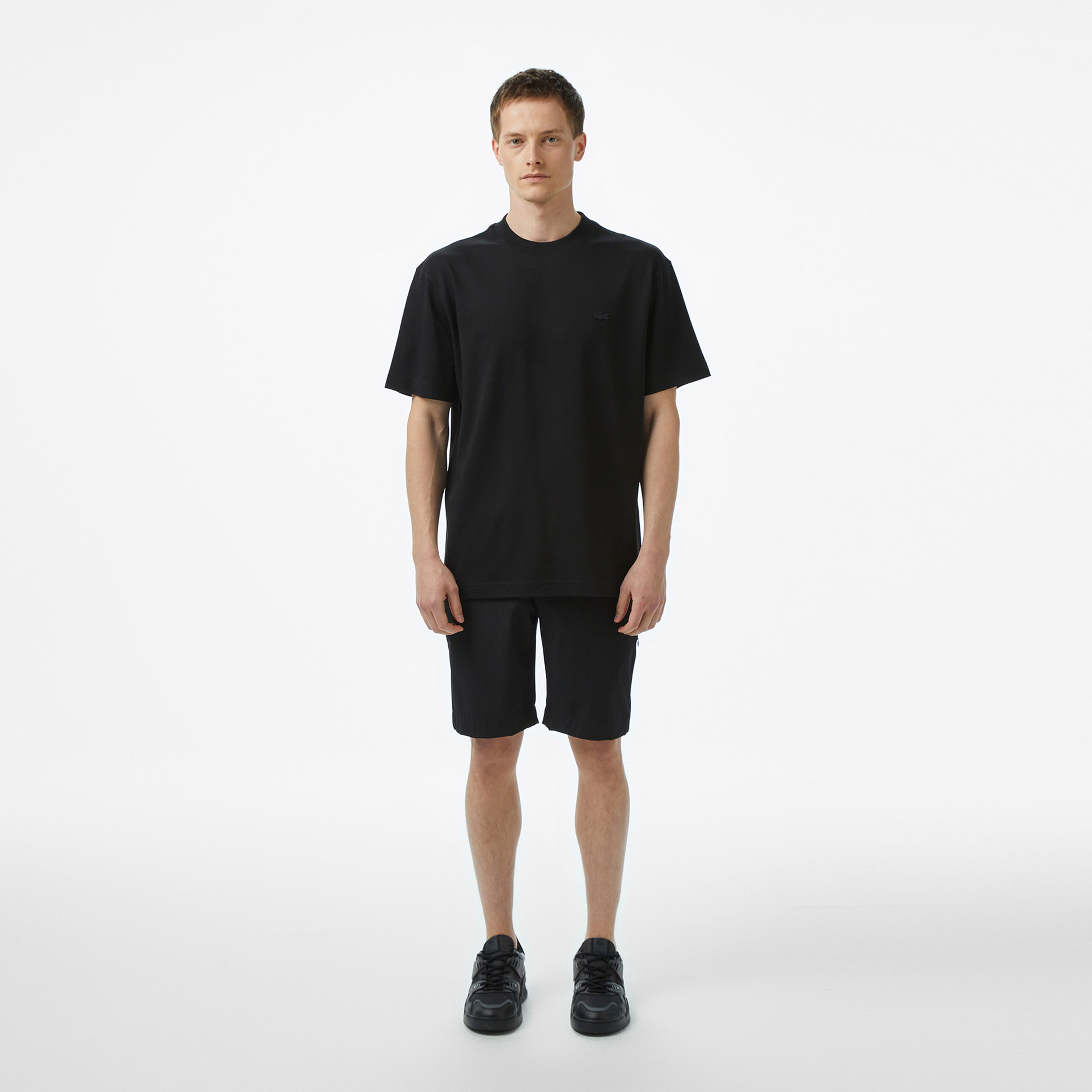 Lacoste Erkek Relaxed Fit Bisiklet Yaka Siyah T-Shirt