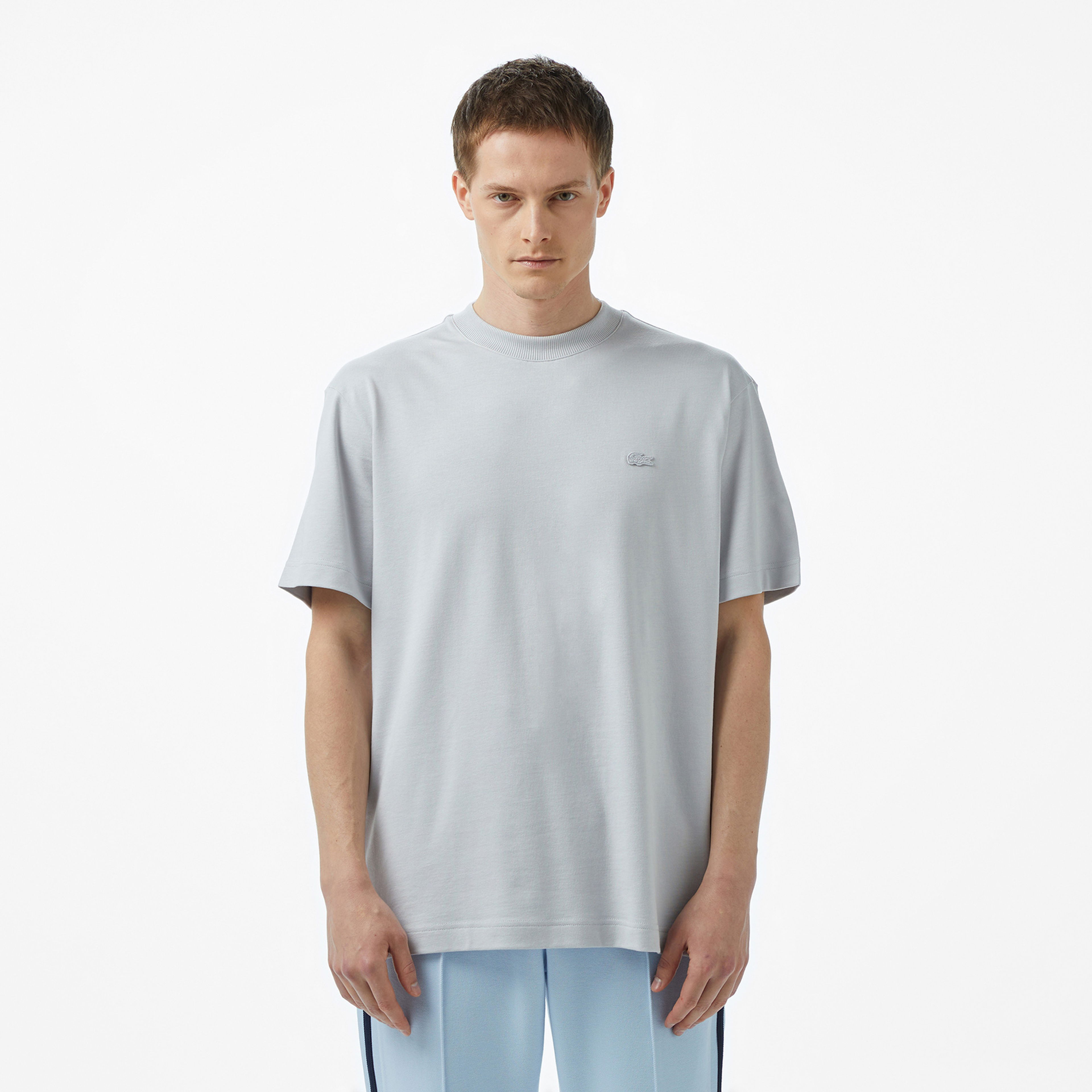 Lacoste Erkek Relaxed Fit Bisiklet Yaka Gri T-Shirt