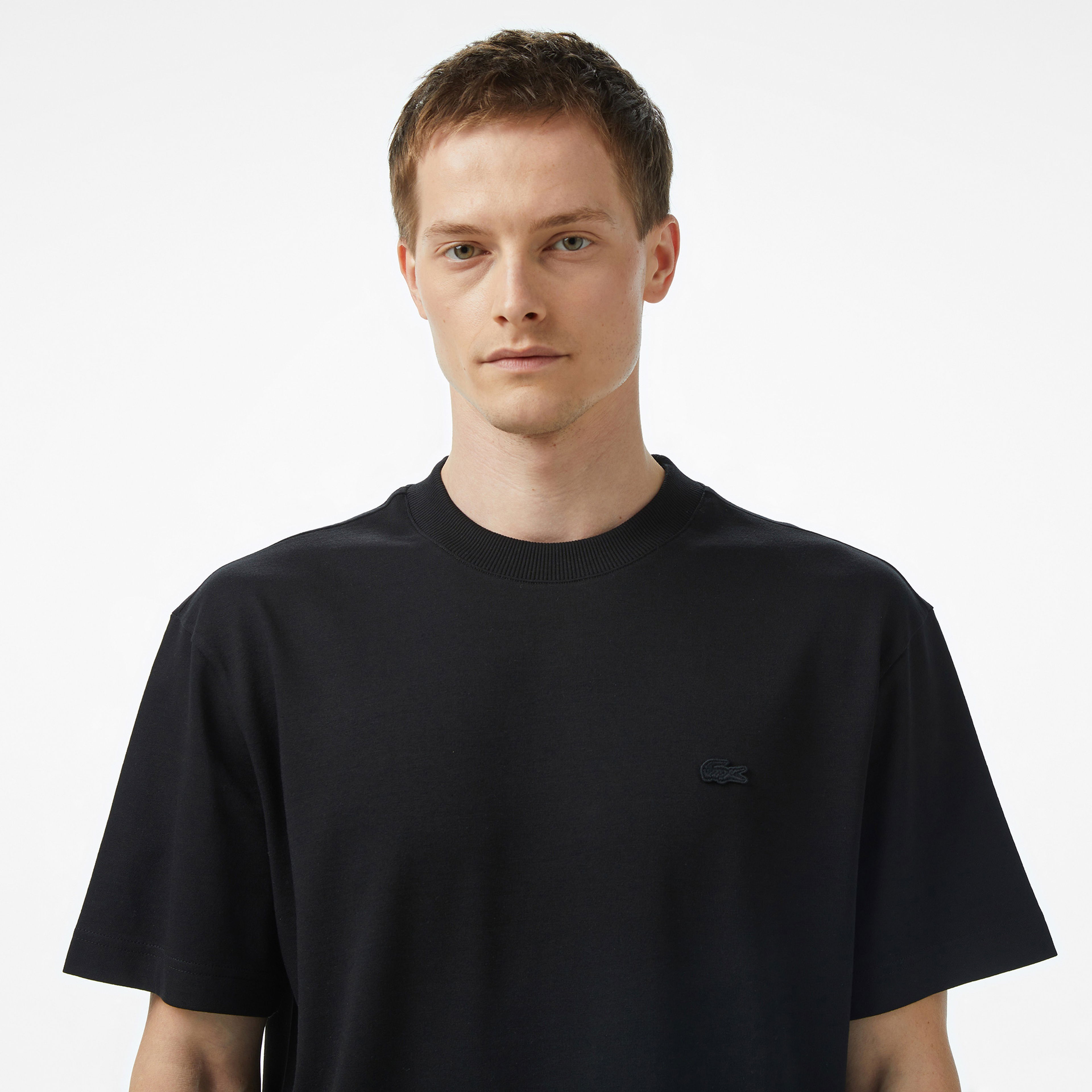 Lacoste Erkek Relaxed Fit Bisiklet Yaka Siyah T-Shirt
