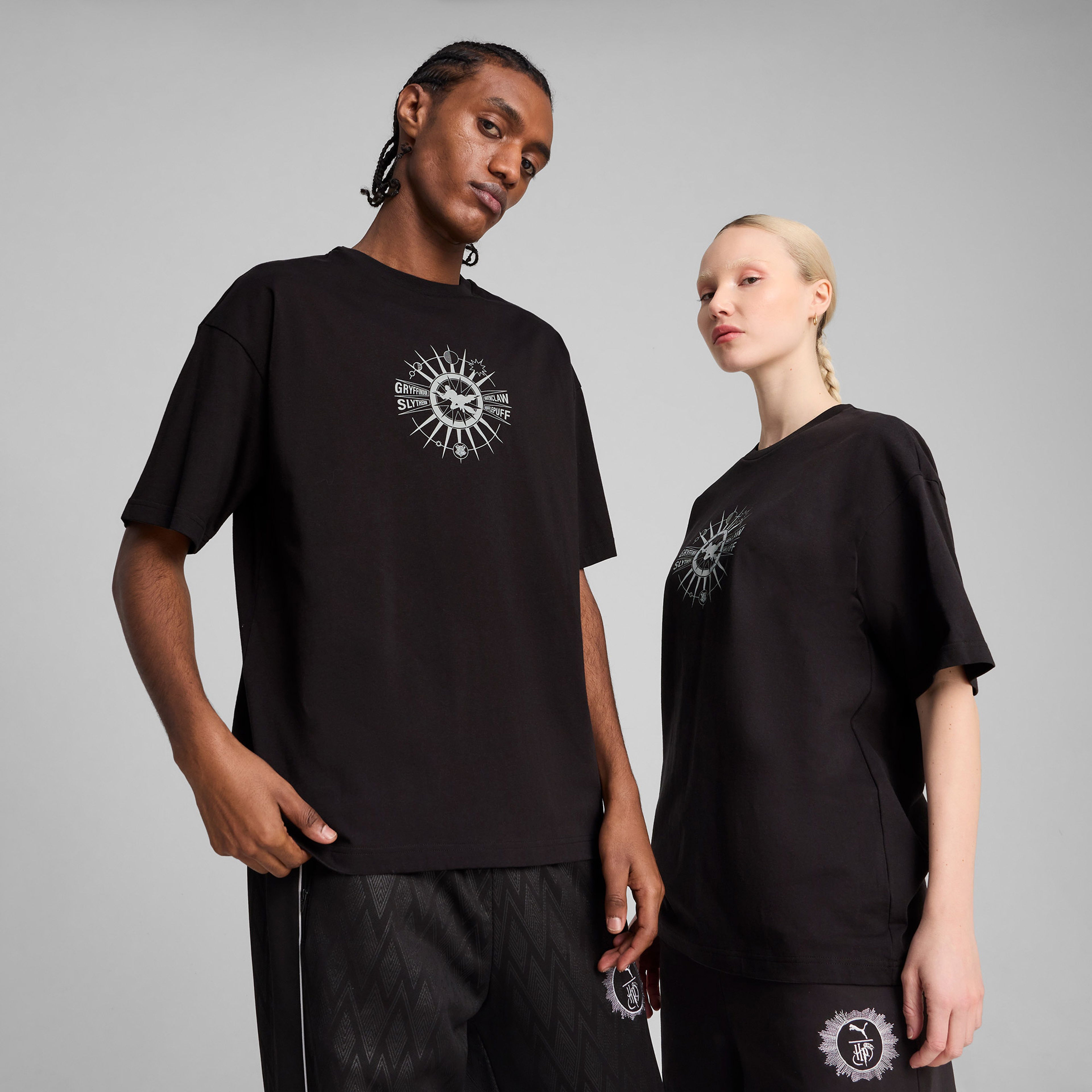 Puma X Harry Potter Unisex Siyah Oversize T-Shirt