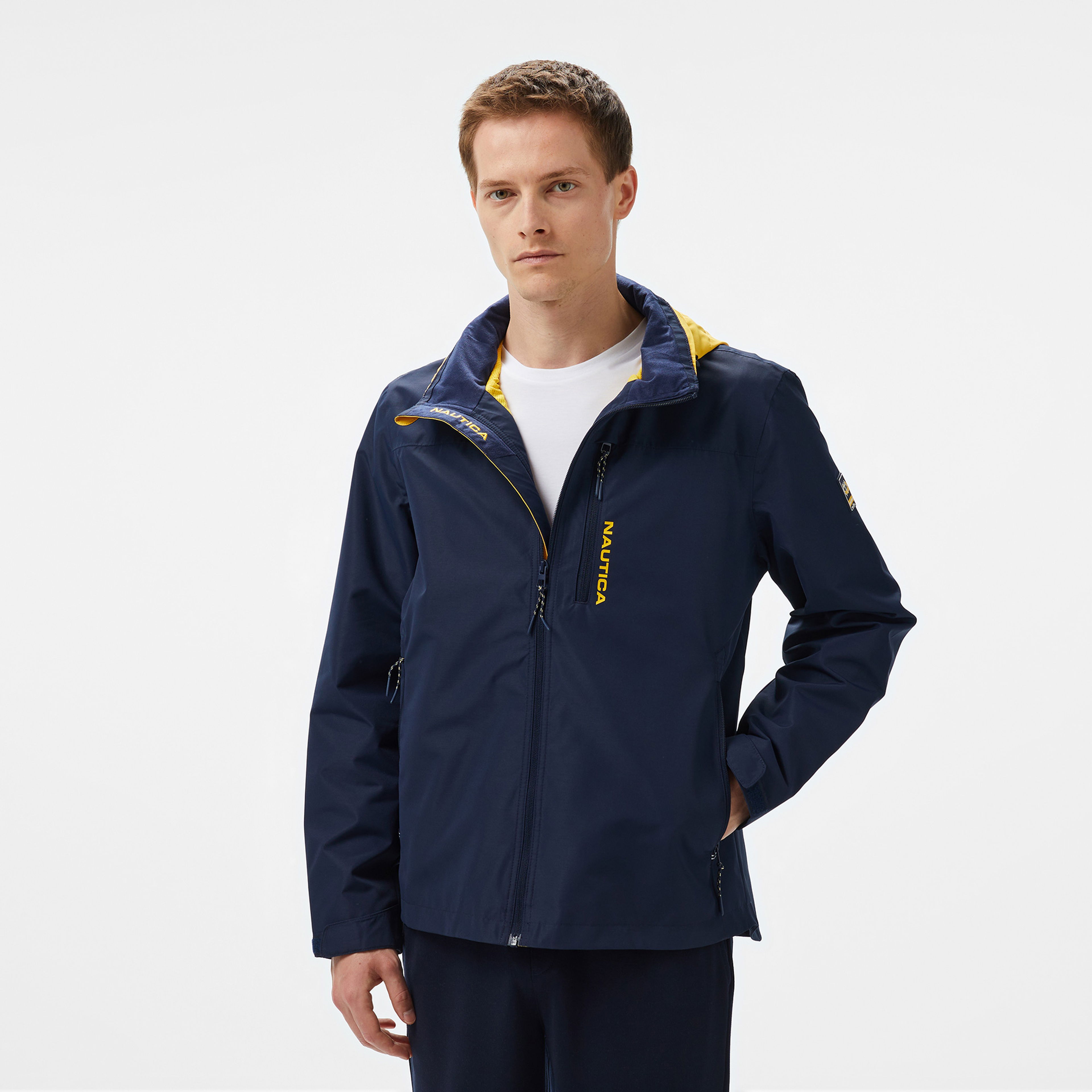 Nautica Erkek Lacivert Regular Fit Dik Yaka Mont