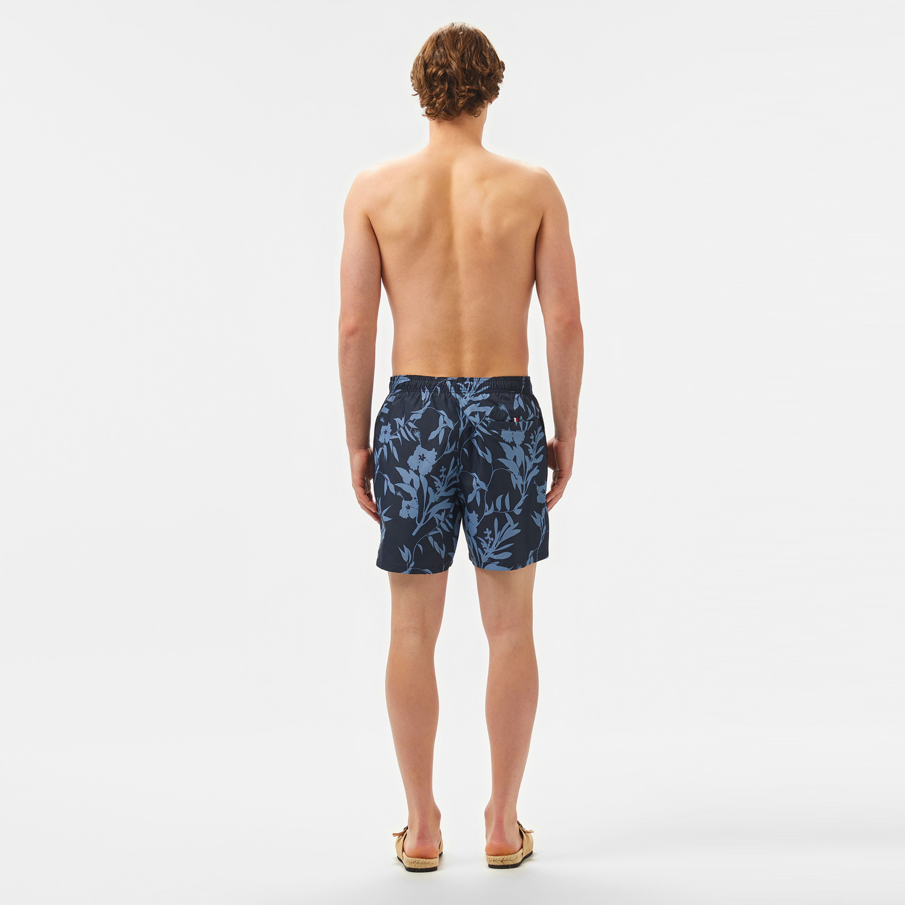 Tommy Hilfiger Medium Drawstring Print Erkek Mavi Mayo