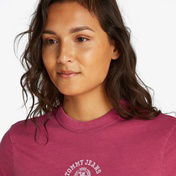 Tommy Jeans Regular Varsity Crew Kadın Kırmızı T-Shirt