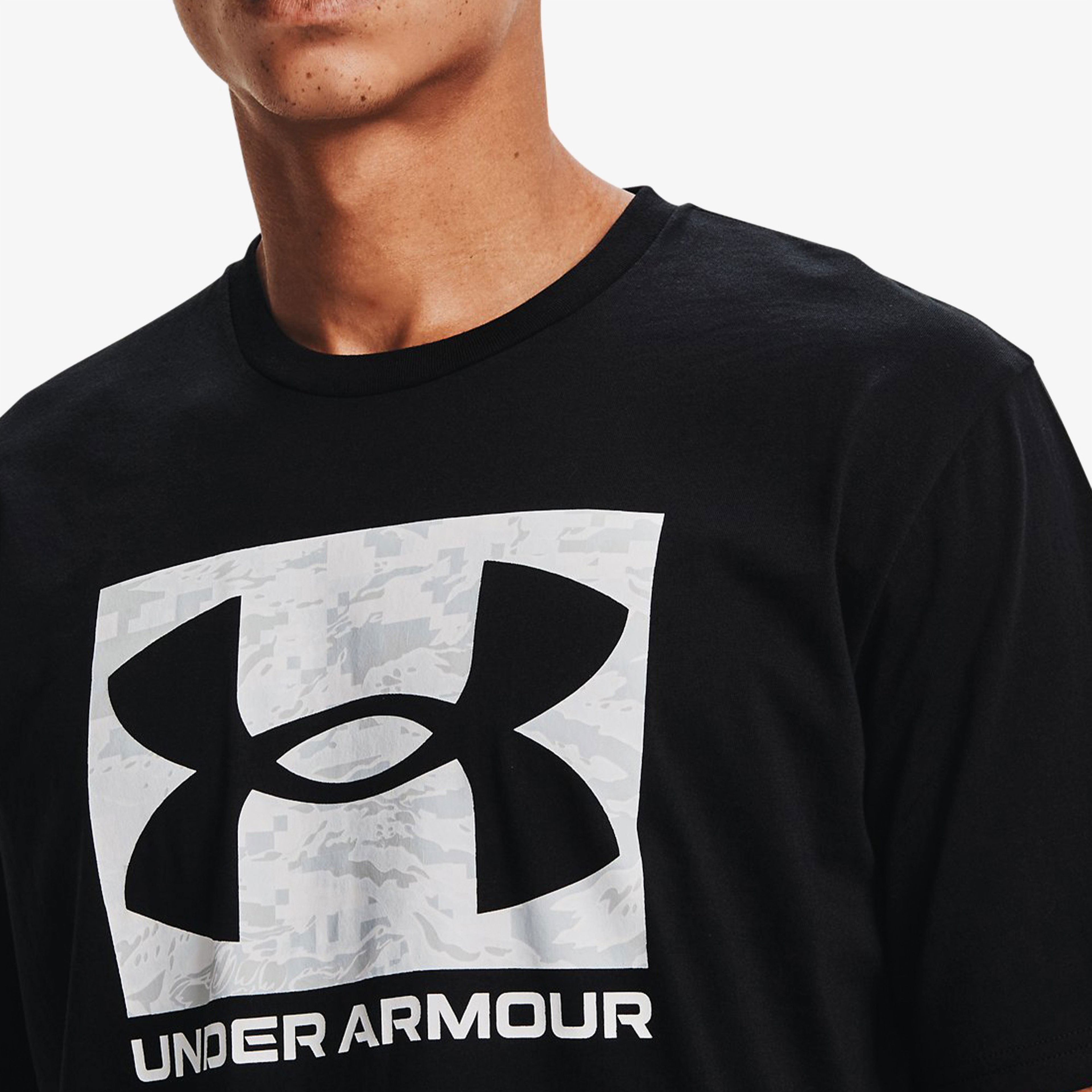 Under Armour Abc Camo Boxed Logo Ss Erkek Siyah T-Shirt