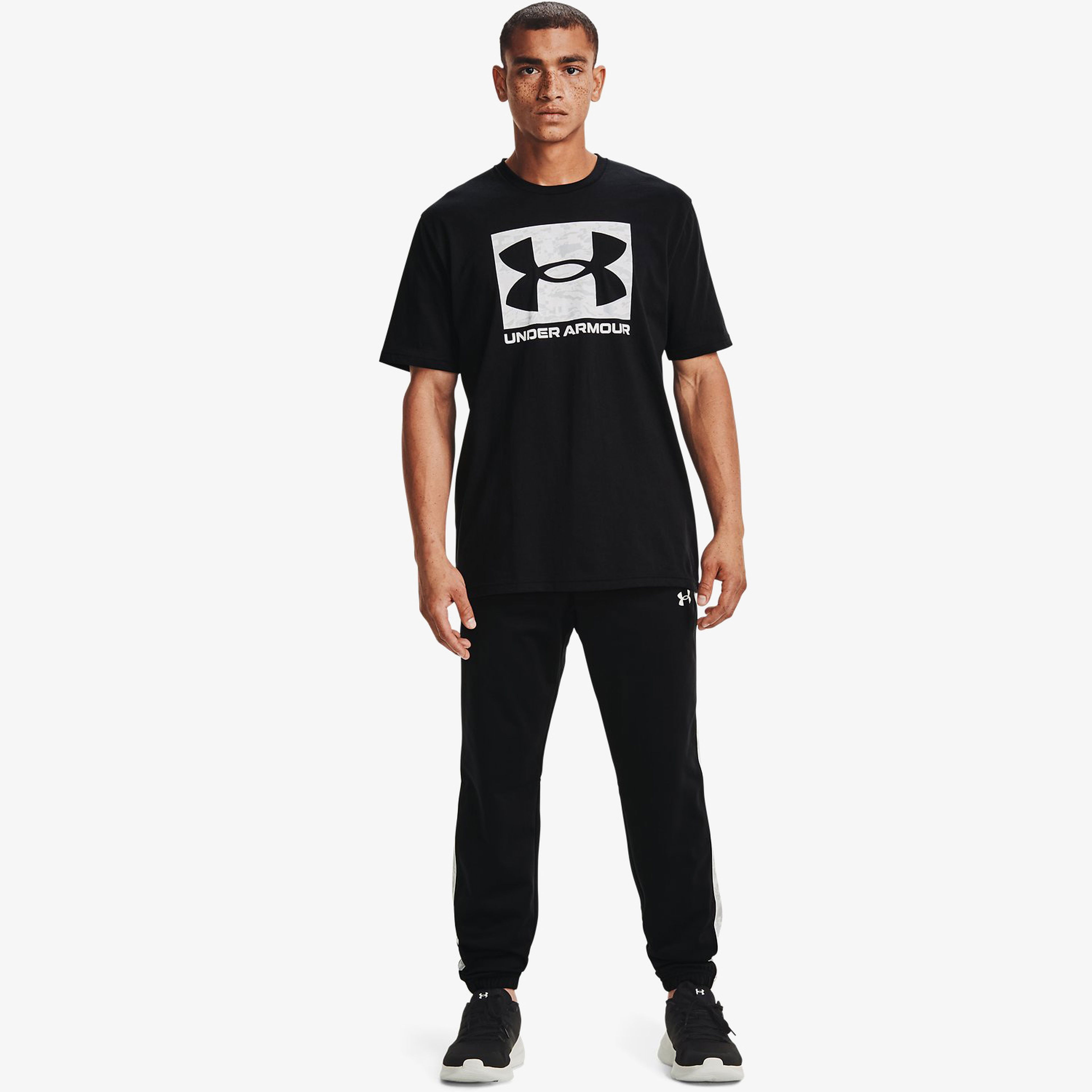 Under Armour Abc Camo Boxed Logo Ss Erkek Siyah T-Shirt