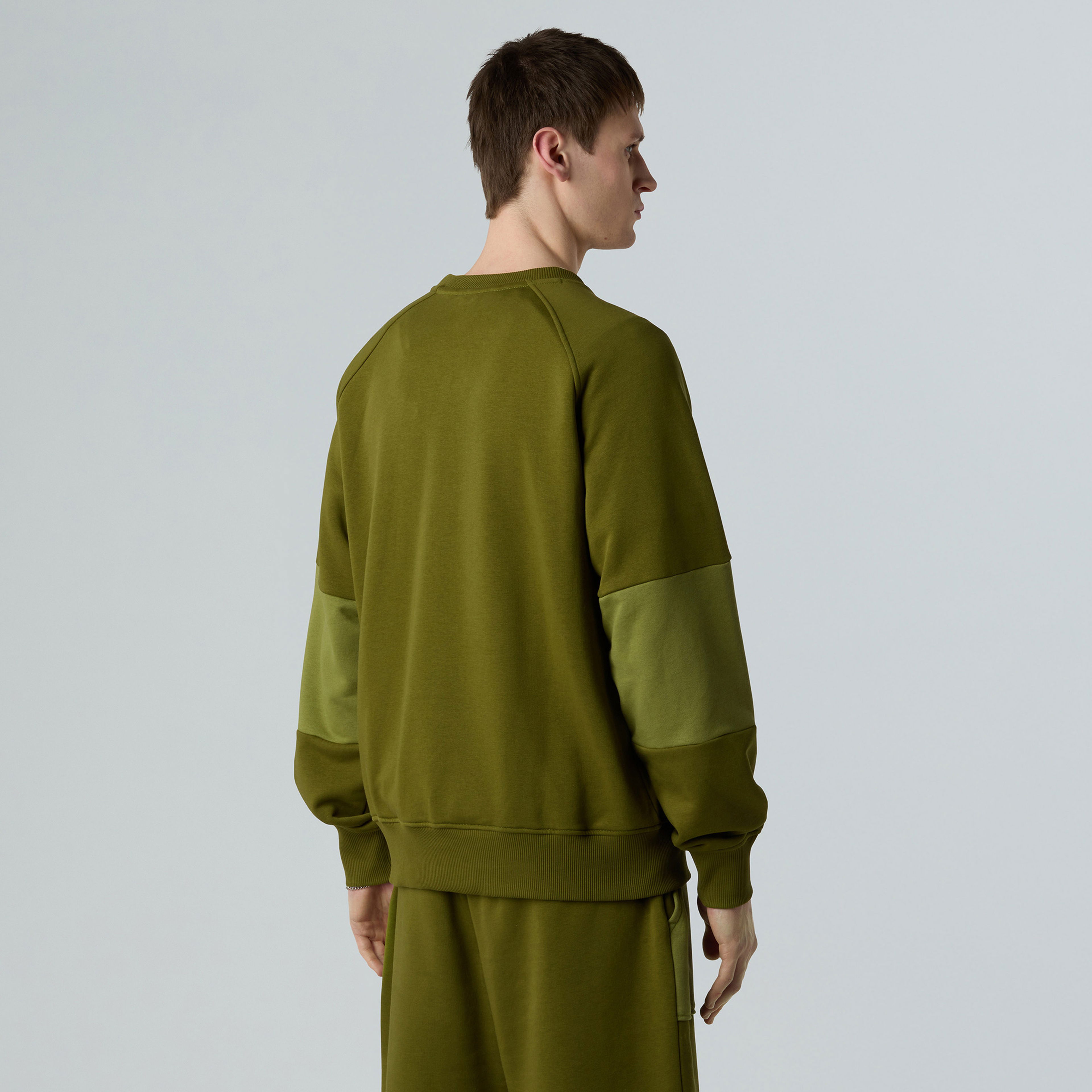The North Face Terry Relaxed Crew Erkek Yeşil Sweatshirt