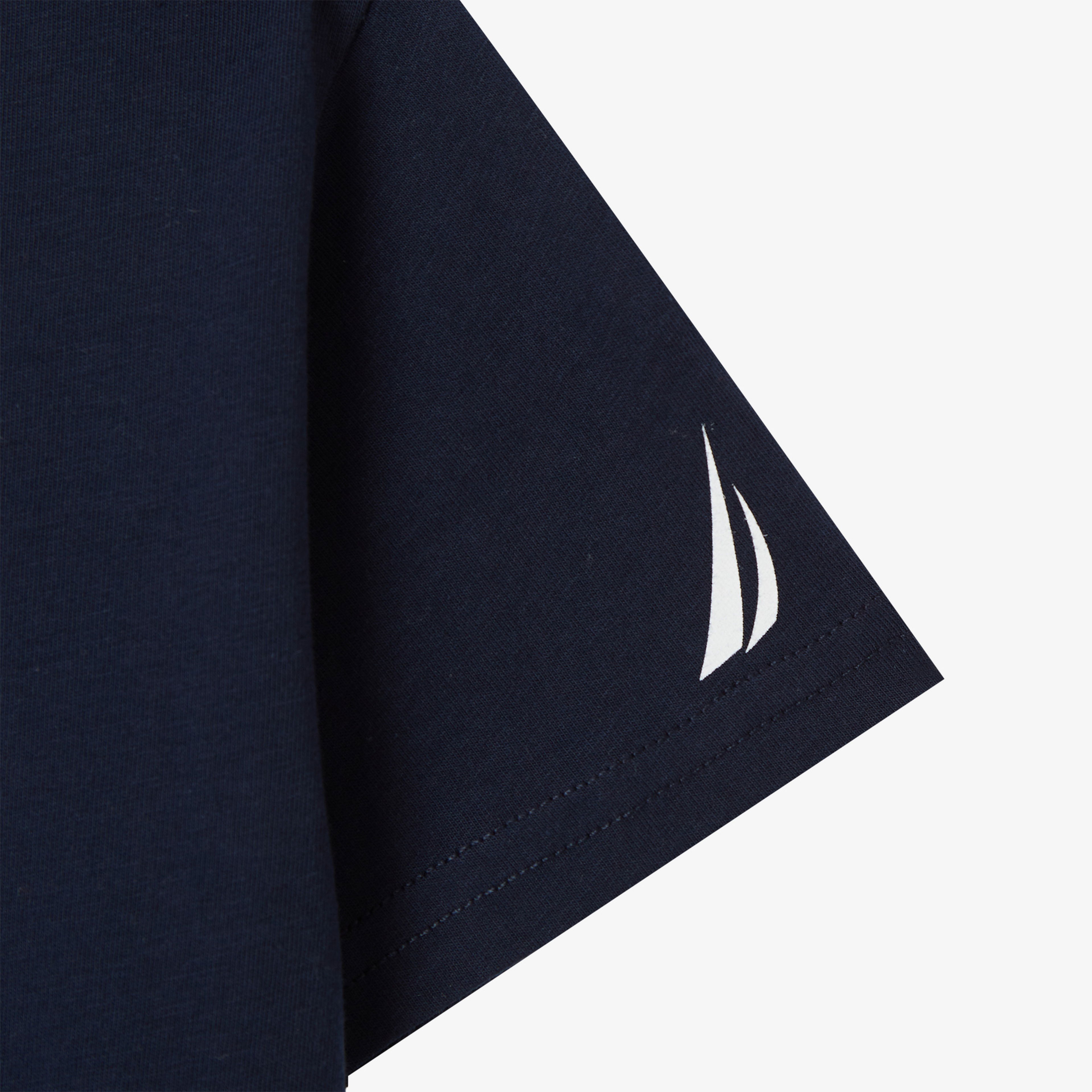 Nautica Standart Fit Desenli Çocuk Lacivert T-Shirt
