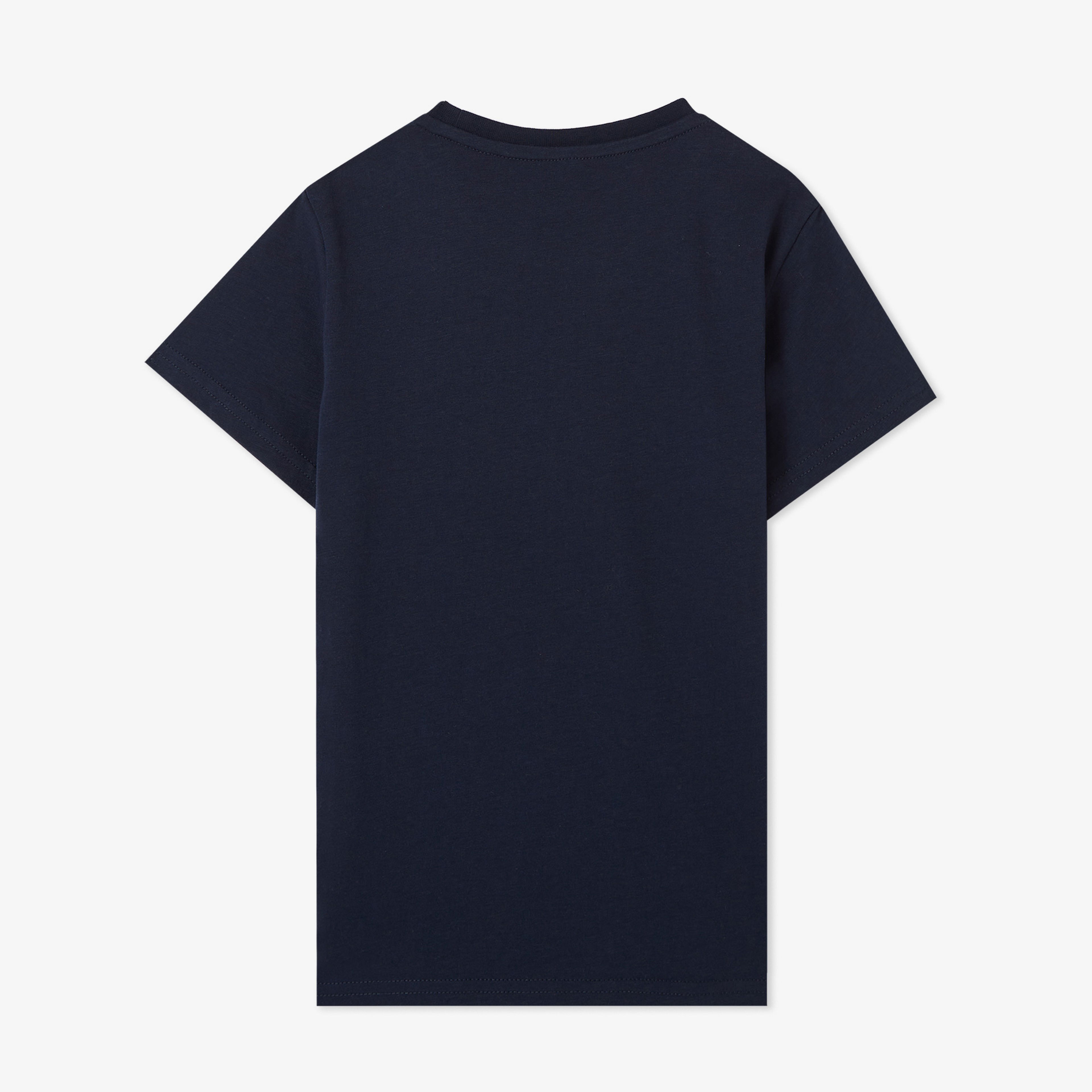 Nautica Standart Fit Desenli Çocuk Lacivert T-Shirt