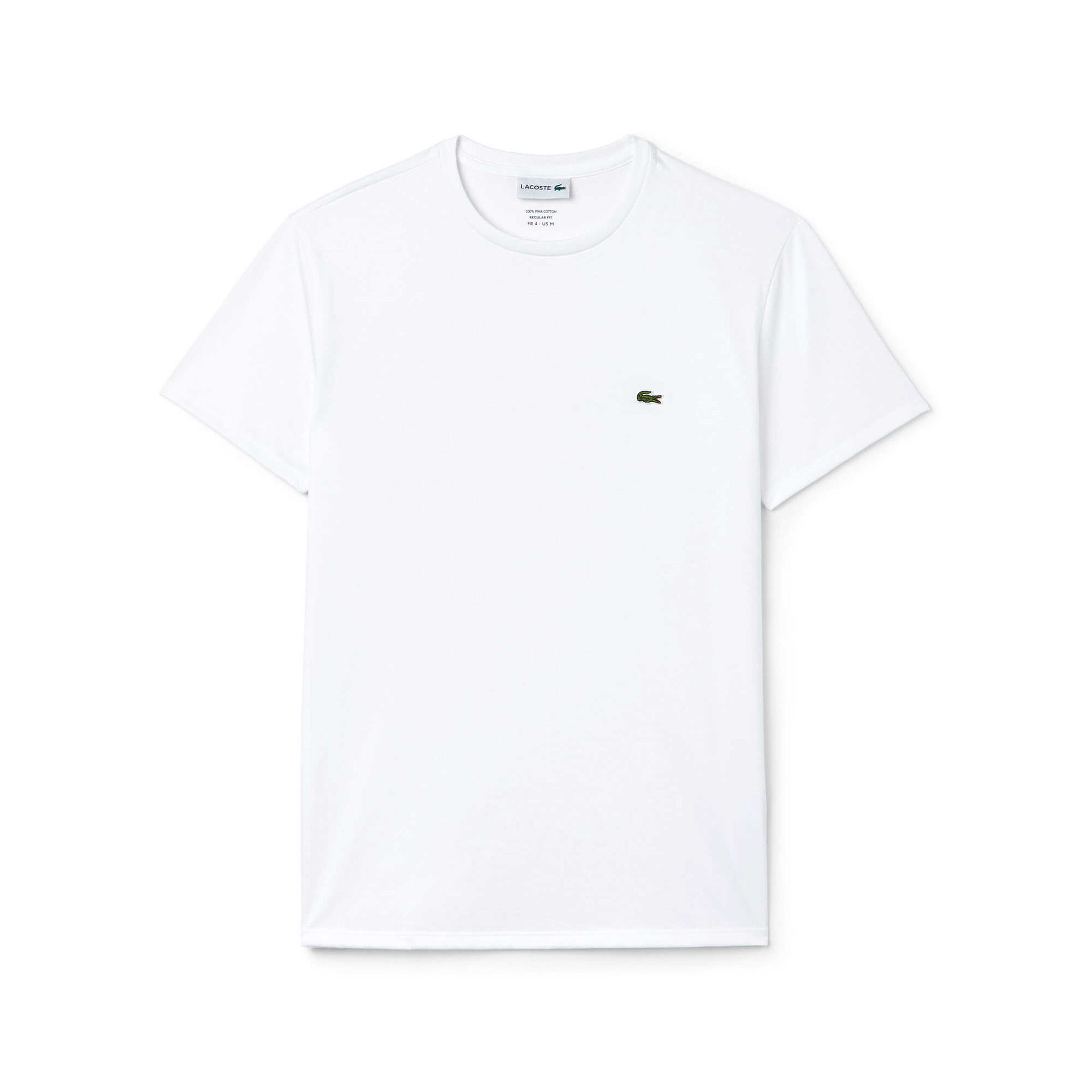 Lacoste Erkek Regular Fit Bisiklet Yaka Beyaz T-Shirt