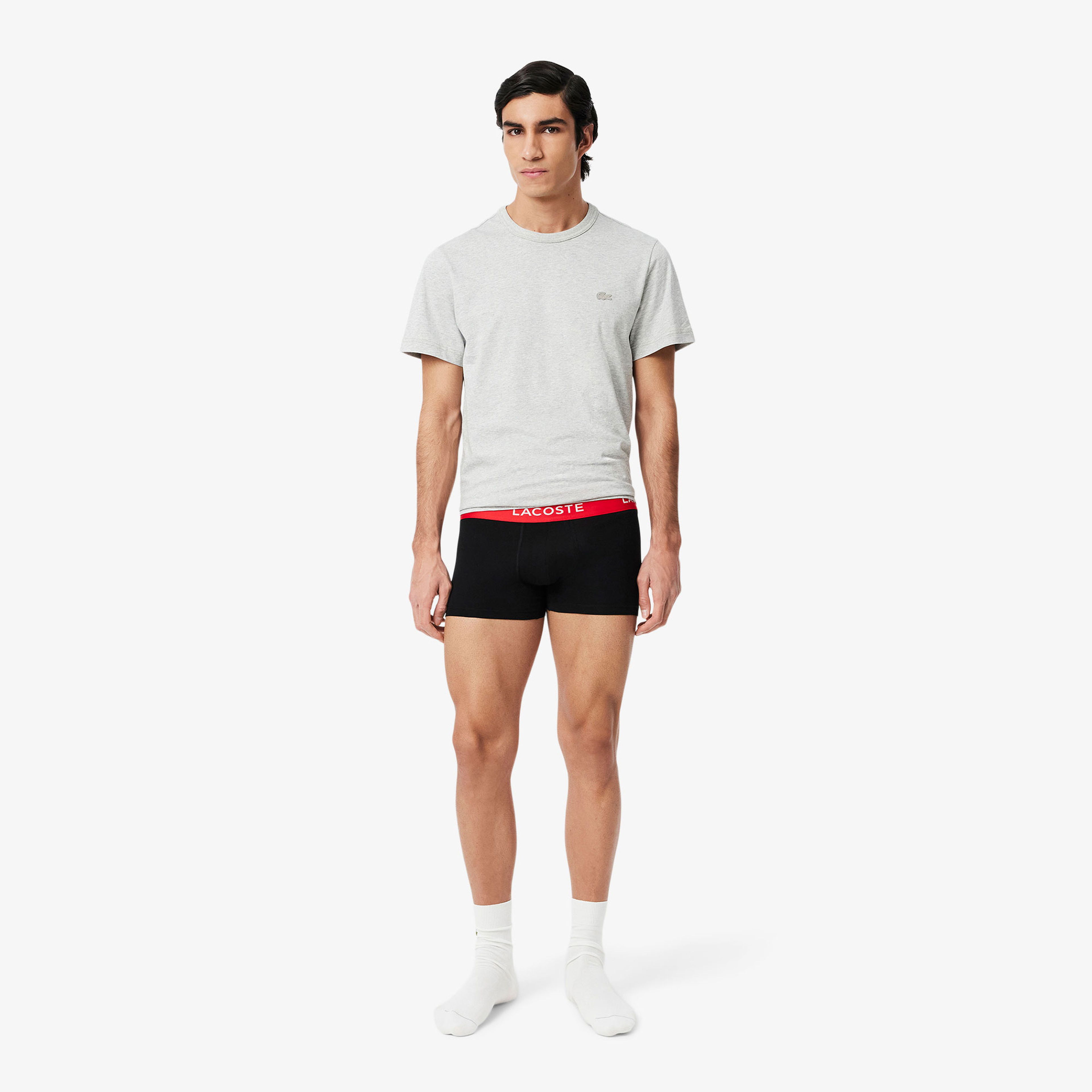 Lacoste Erkek 3'lü Siyah Boxer