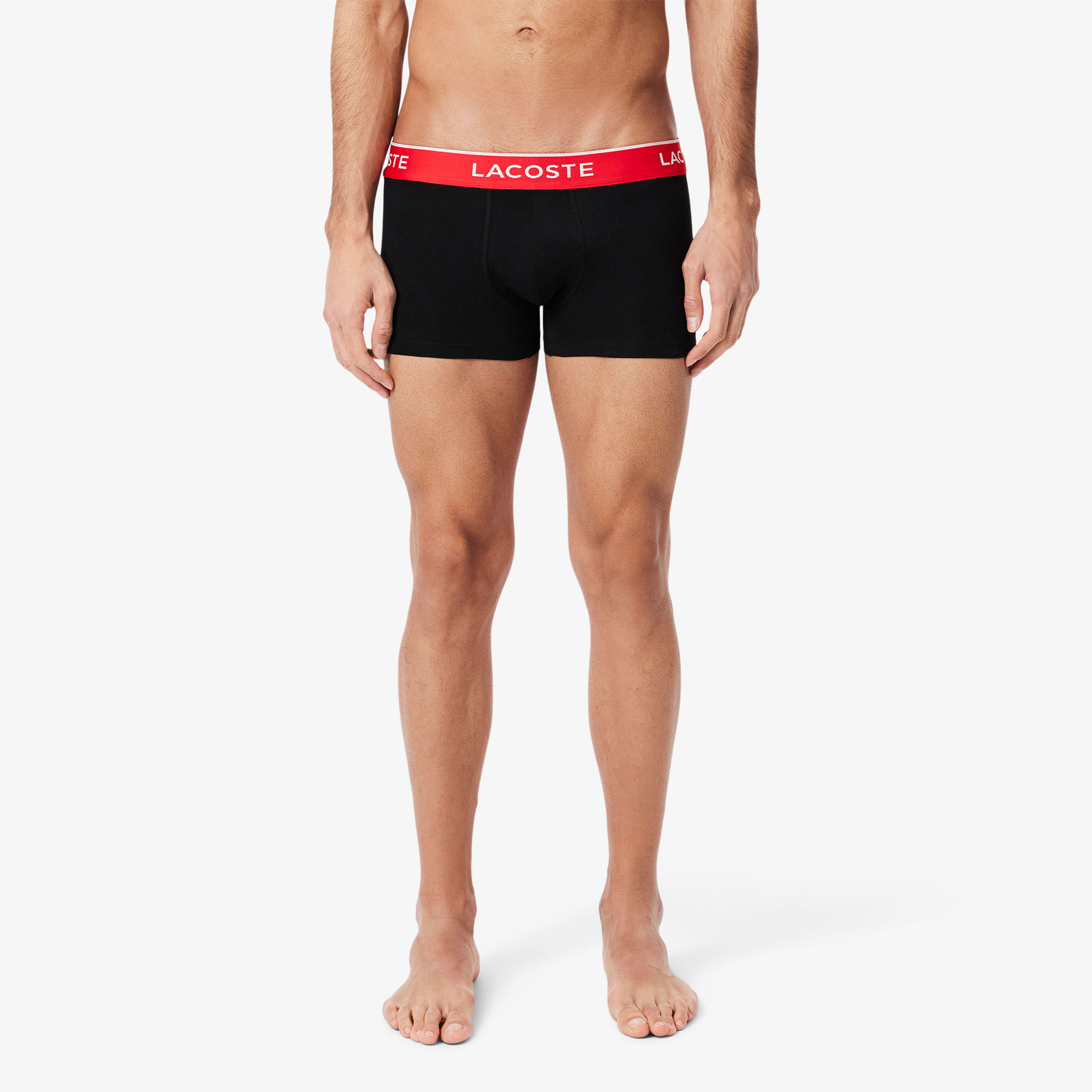 Lacoste Erkek 3'lü Siyah Boxer