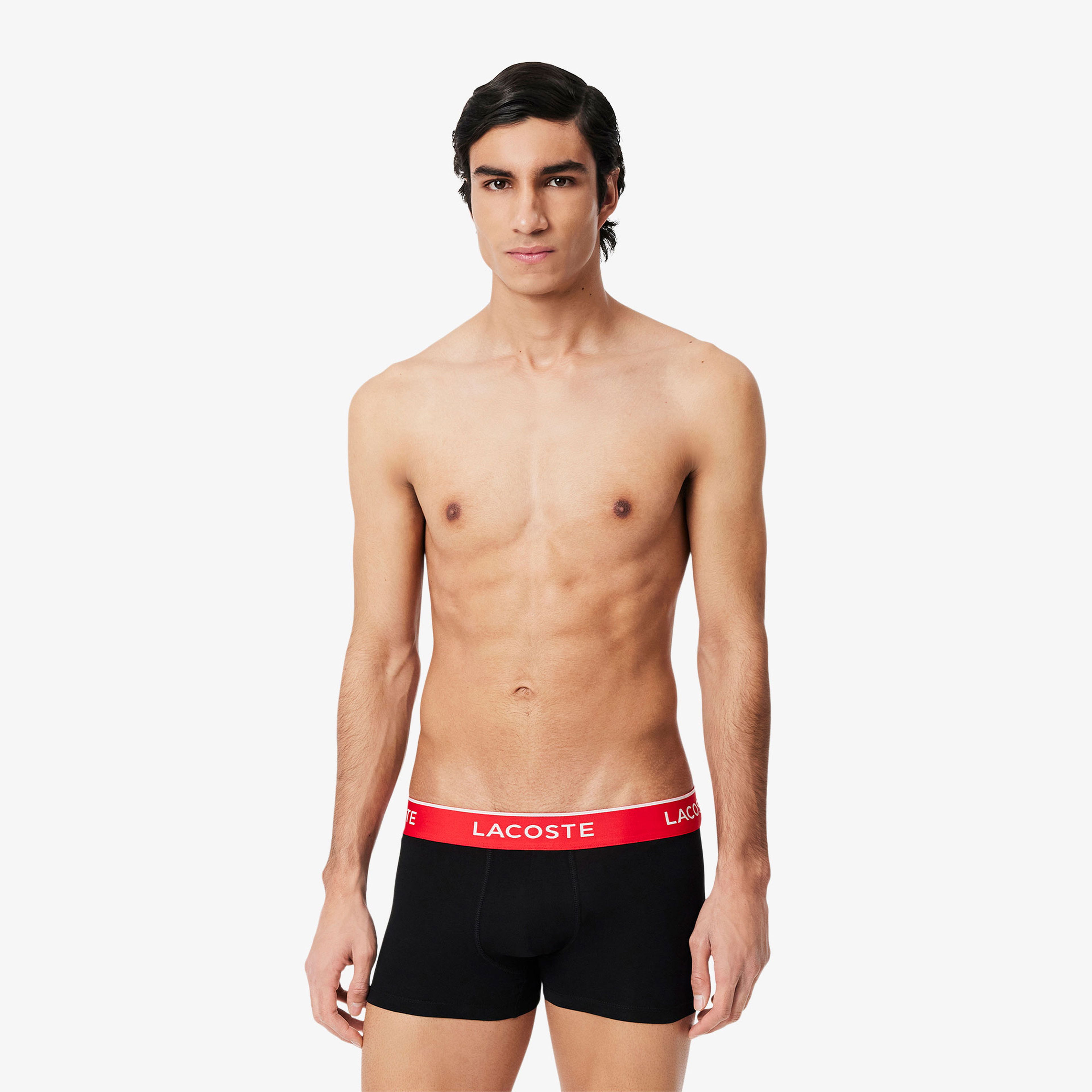 Lacoste Erkek 3'lü Siyah Boxer