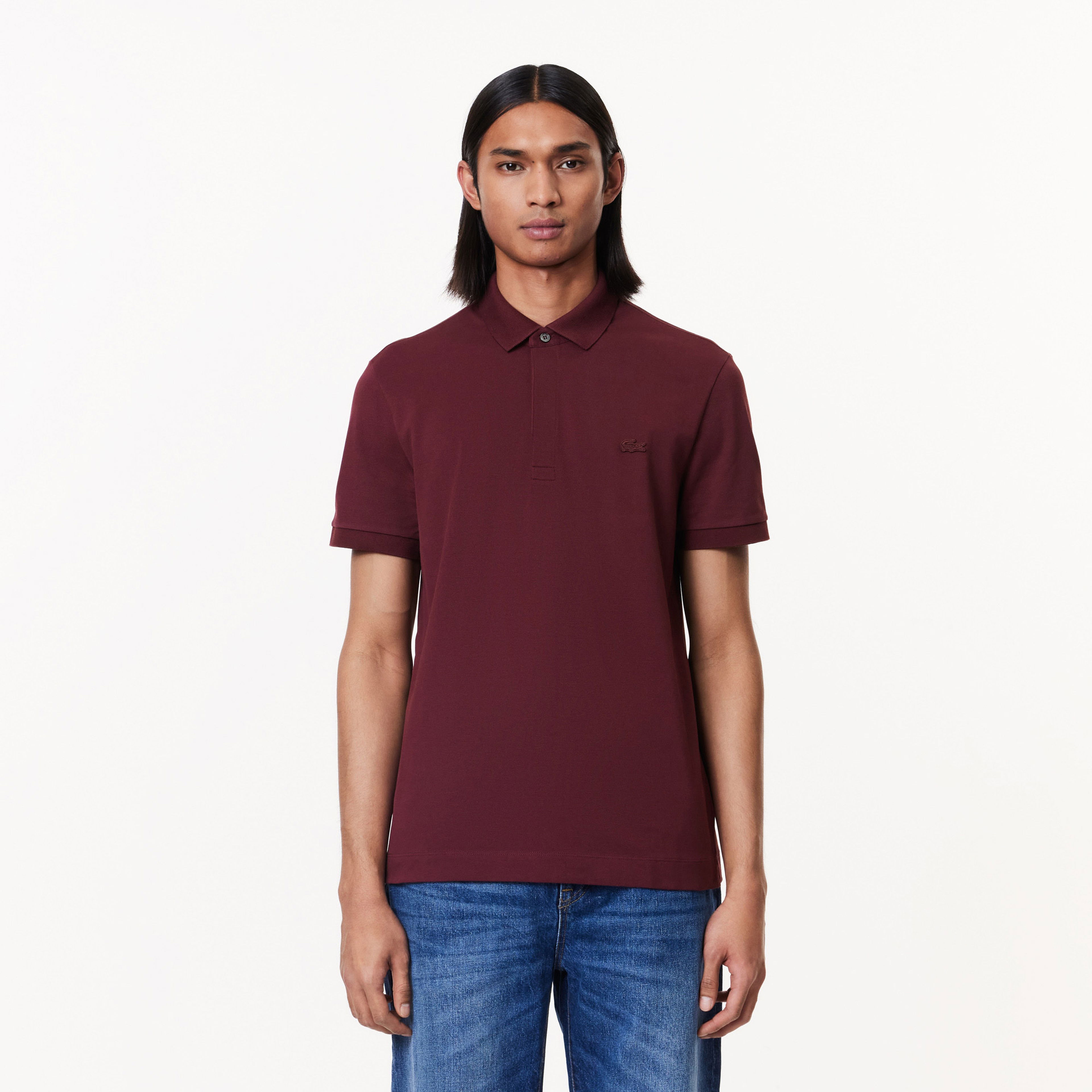 Lacoste Paris Erkek Regular Fit Bordo Polo