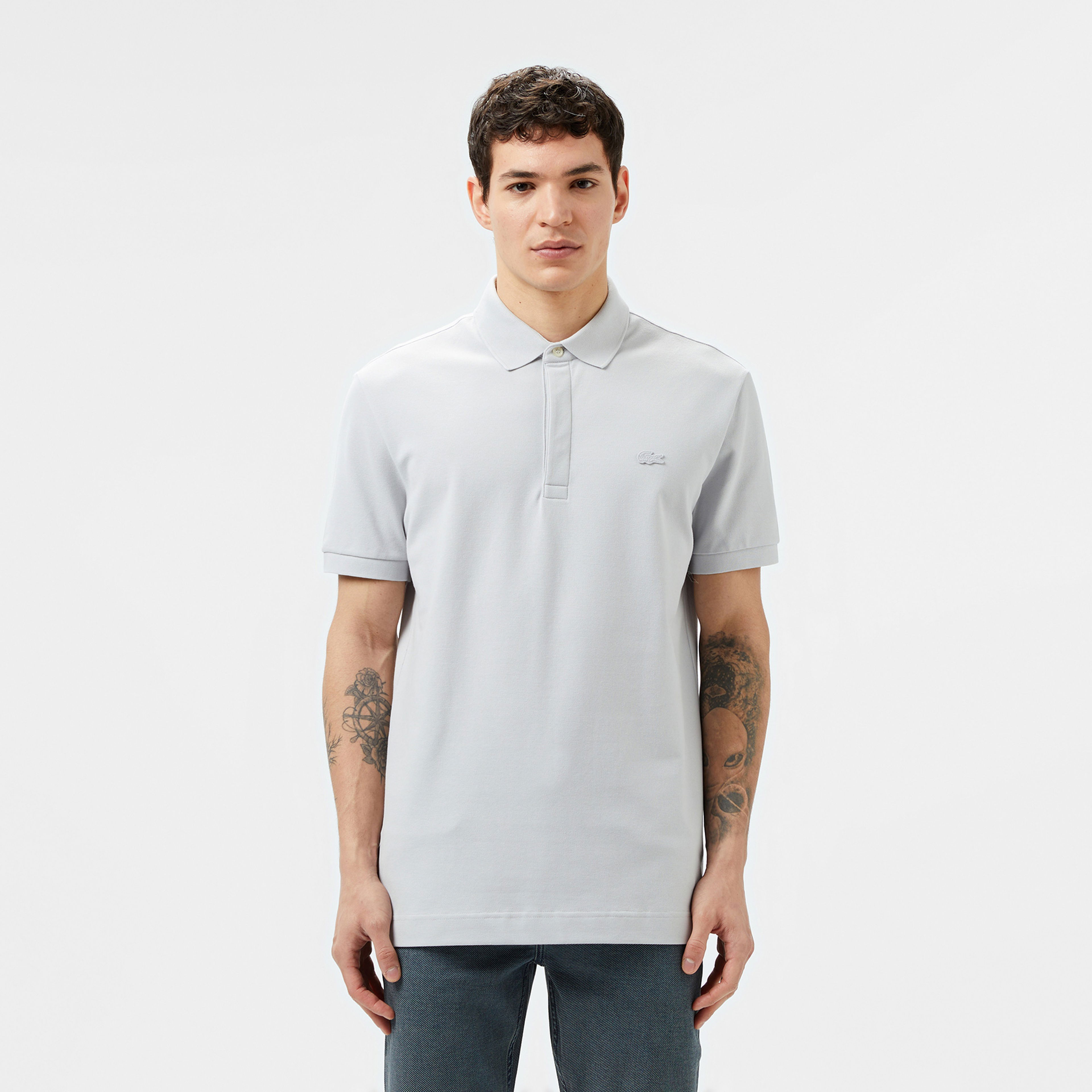Lacoste Paris Erkek Regular Fit Gri Polo