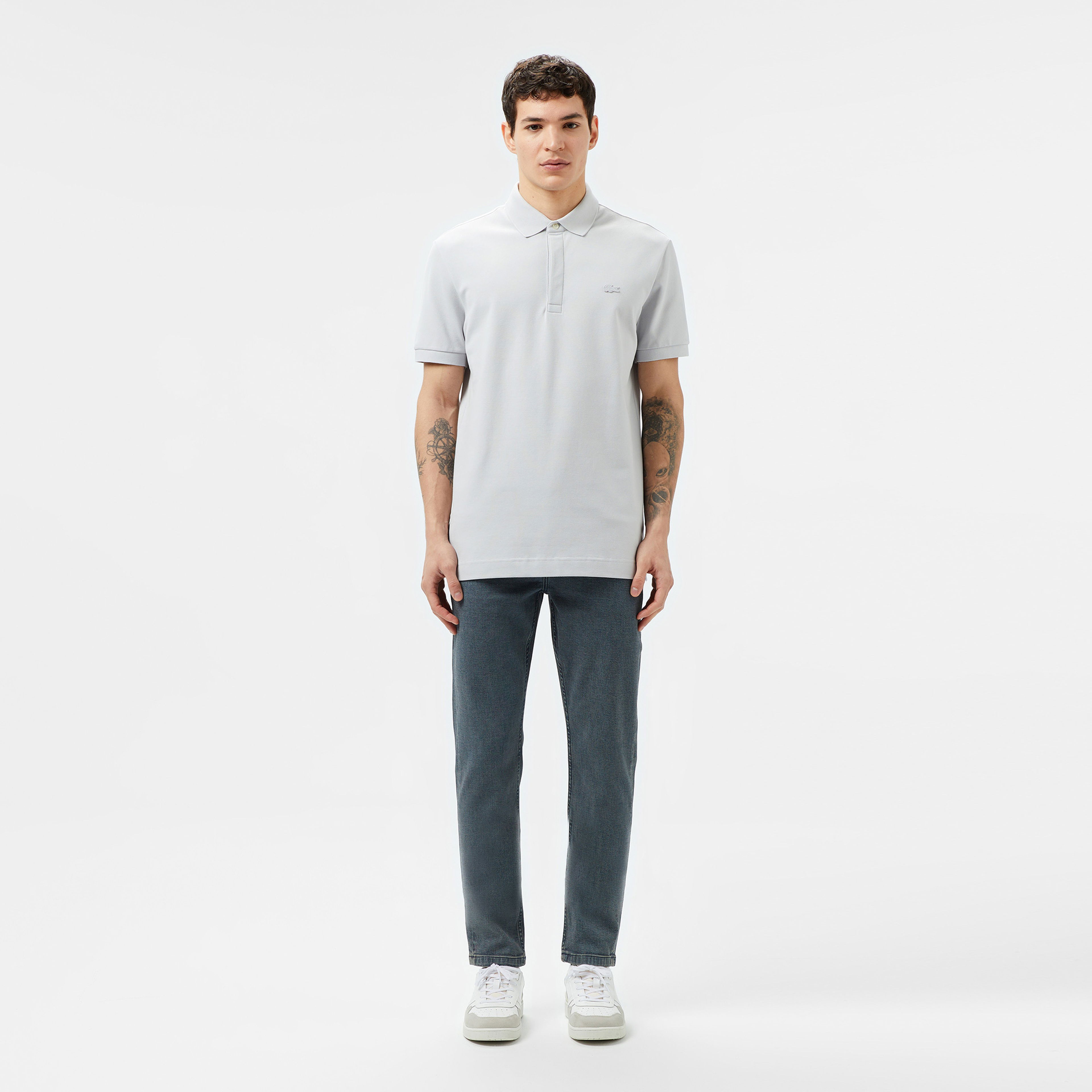 Lacoste Paris Erkek Regular Fit Gri Polo