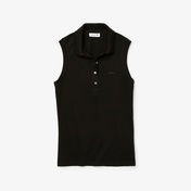 Lacoste L.12.D Kadın Slim Fit Kolsuz Siyah Polo