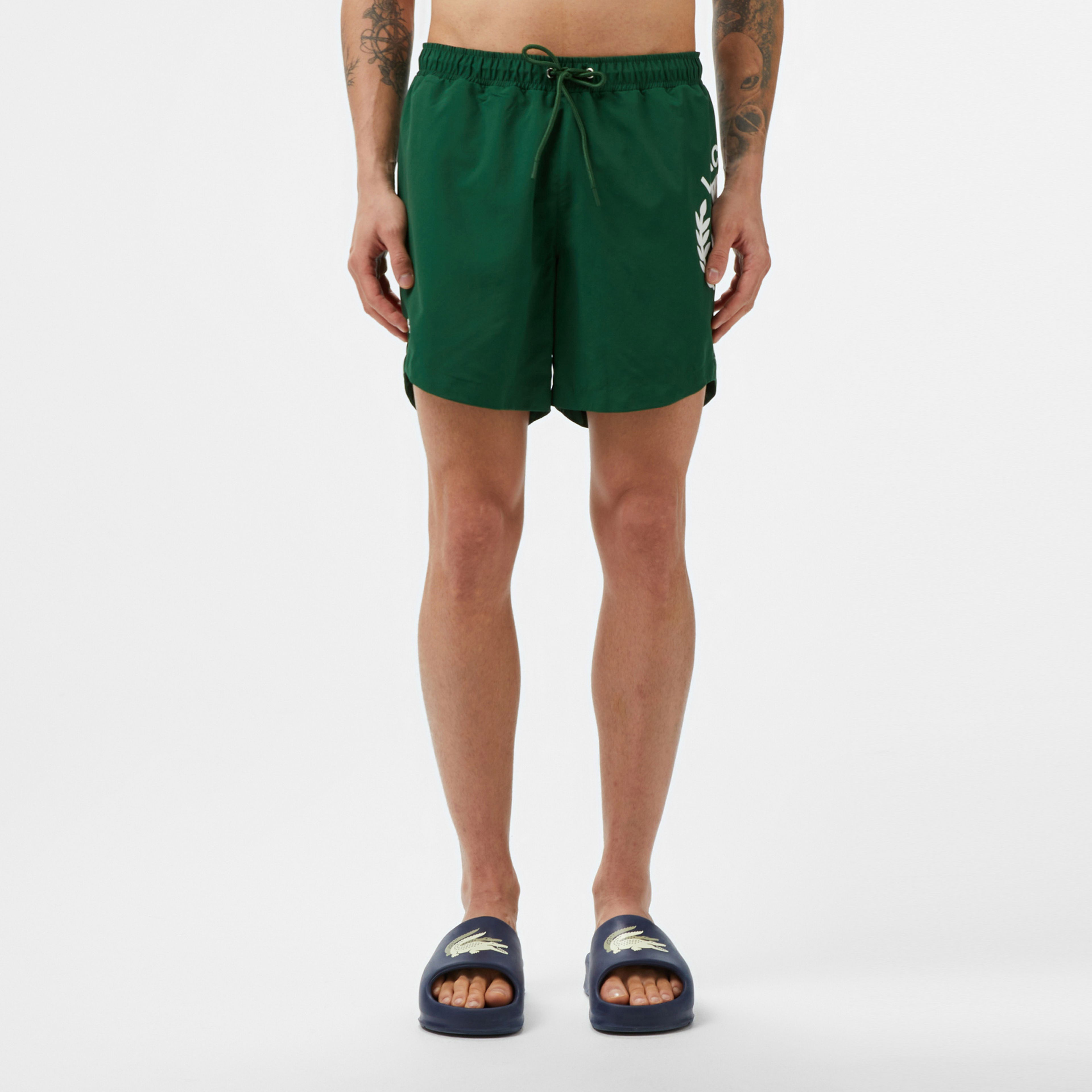 Lacoste Erkek Regular Fit Baskılı Yeşil Mayo