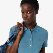 Lacoste L.12.D Kadın Slim Fit Mavi Polo