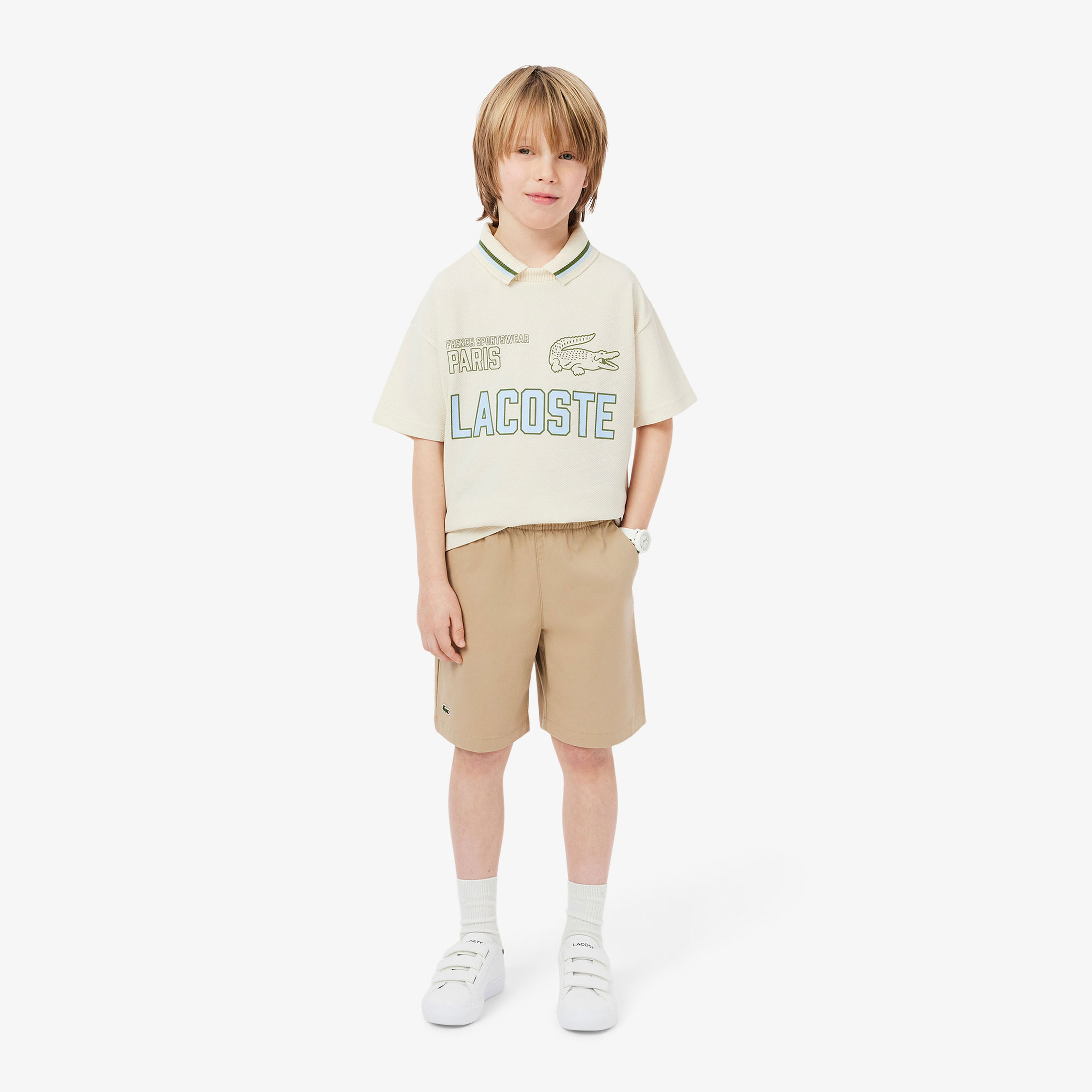 Lacoste Erkek Çocuk Bej Bermuda Şort