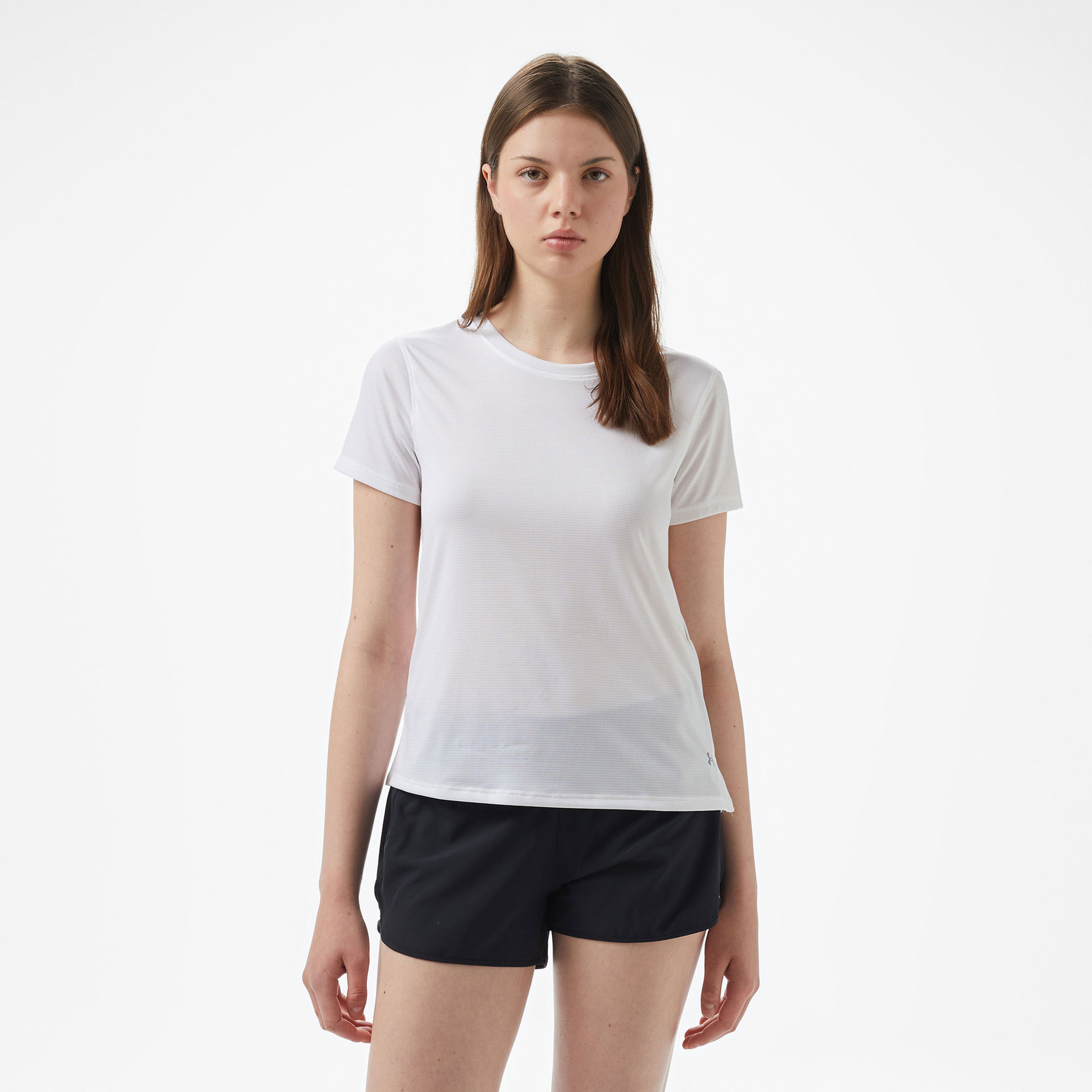 Under Armour Launch leeve Kadın Beyaz Koşu T-Shirtü