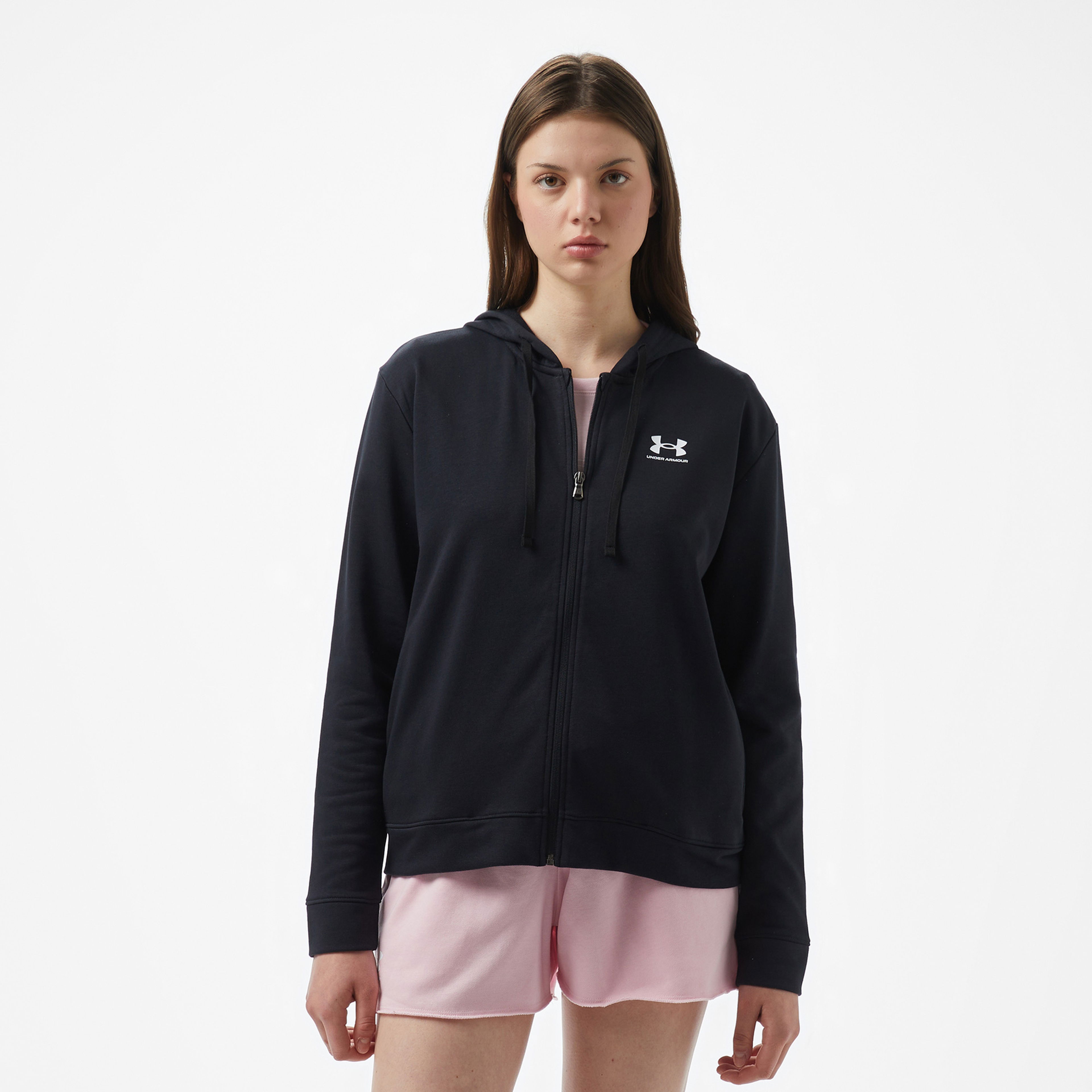 Under Armour Rival Terry Fz Kadın Siyah Ceket