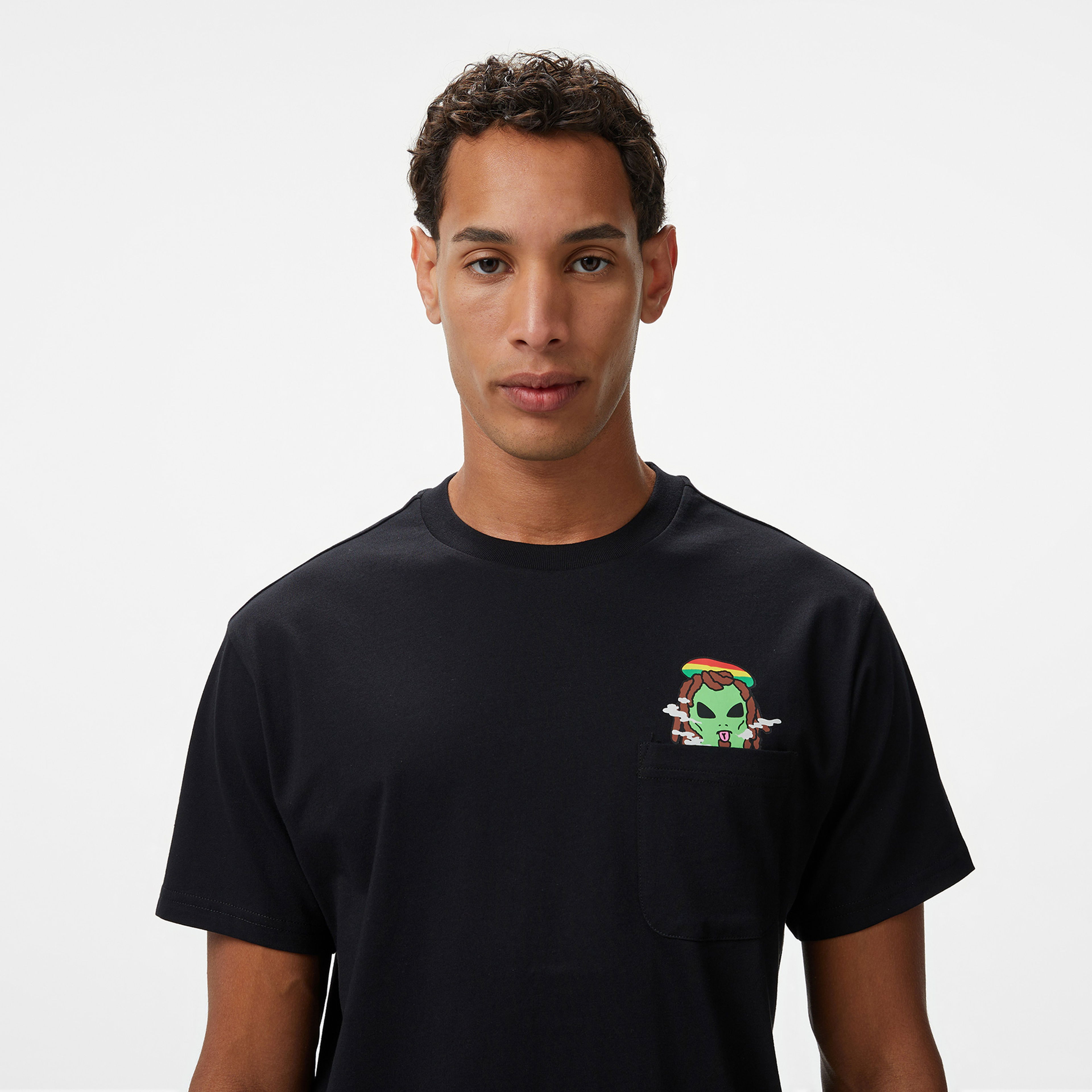 Ripndip Smoking Rasta Alien Erkek Siyah T-Shirt