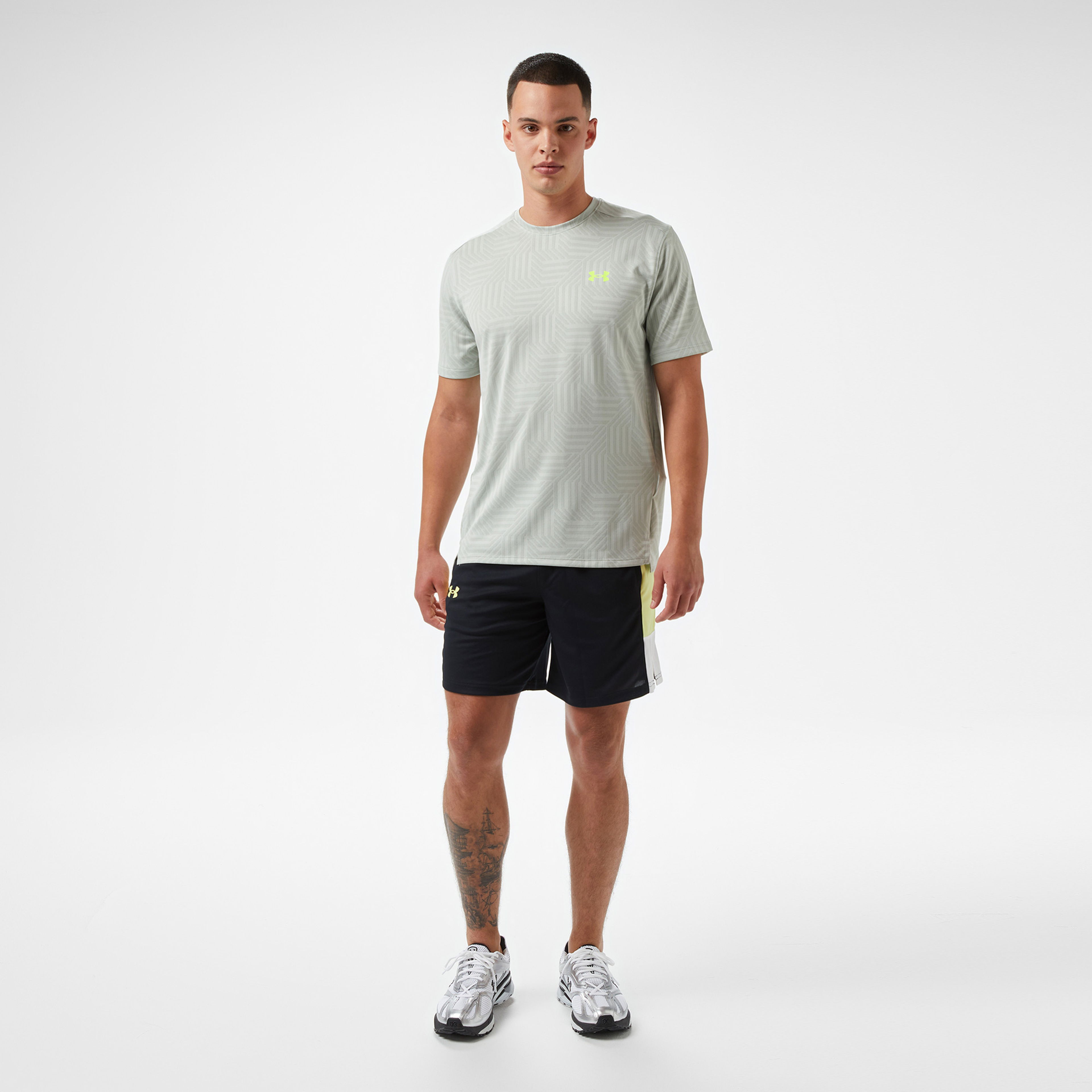 Under Armour Tech Vent Geotessa Ss Erkek Yeşil Antrenman T-Shirtü