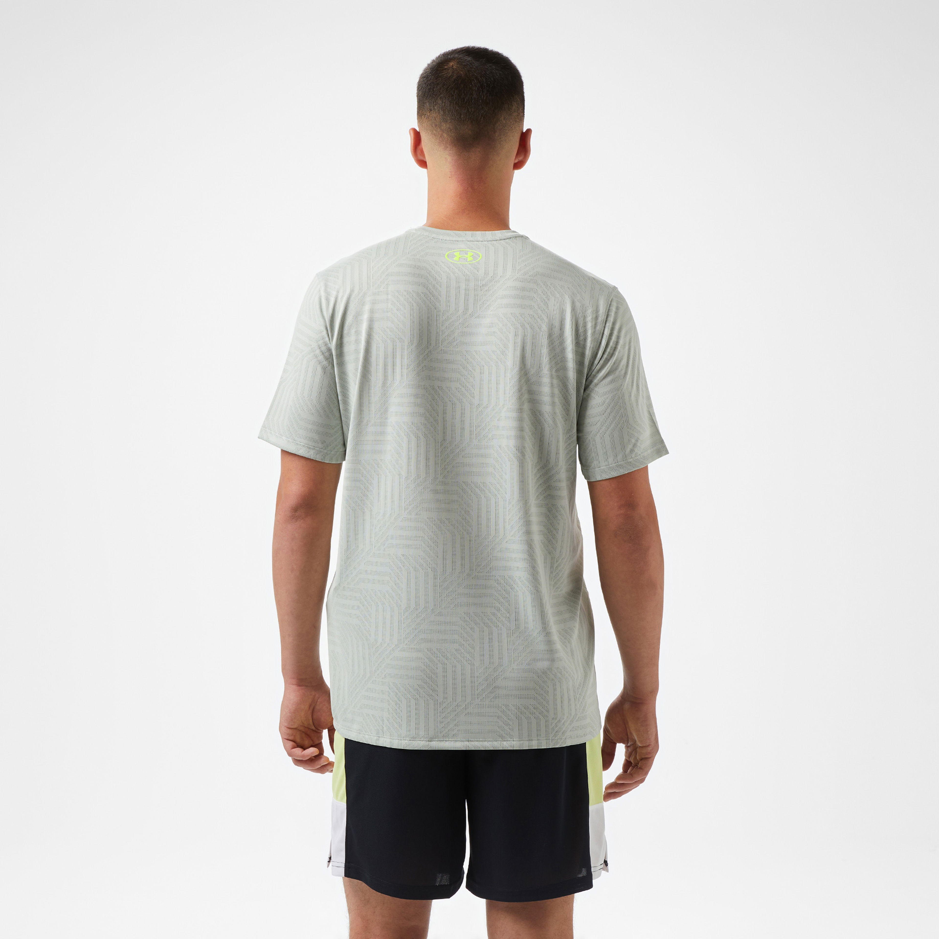 Under Armour Tech Vent Geotessa Ss Erkek Yeşil Antrenman T-Shirtü