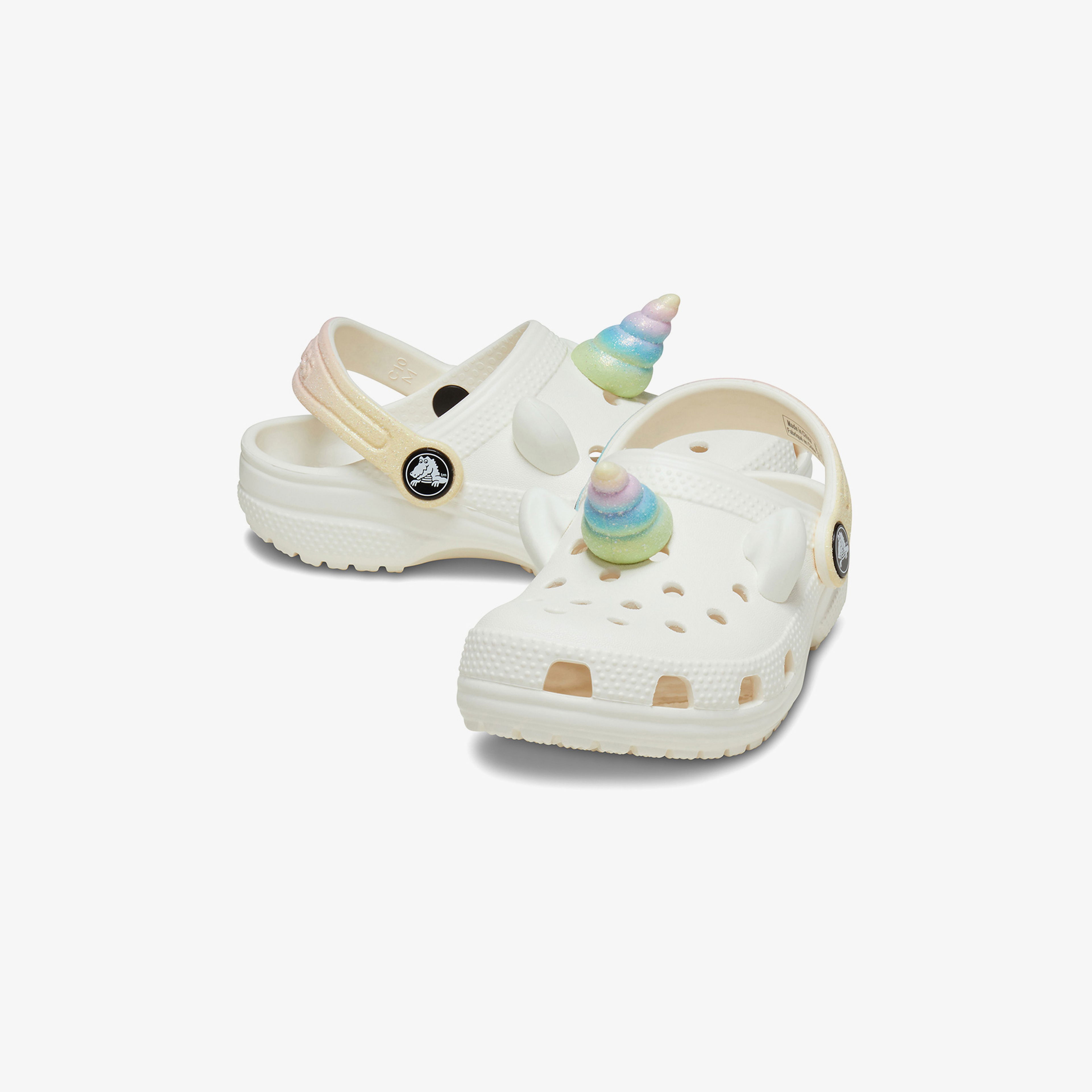 Crocs Classic Iam Rainbow Unicorn Çocuk Beyaz Terlik
