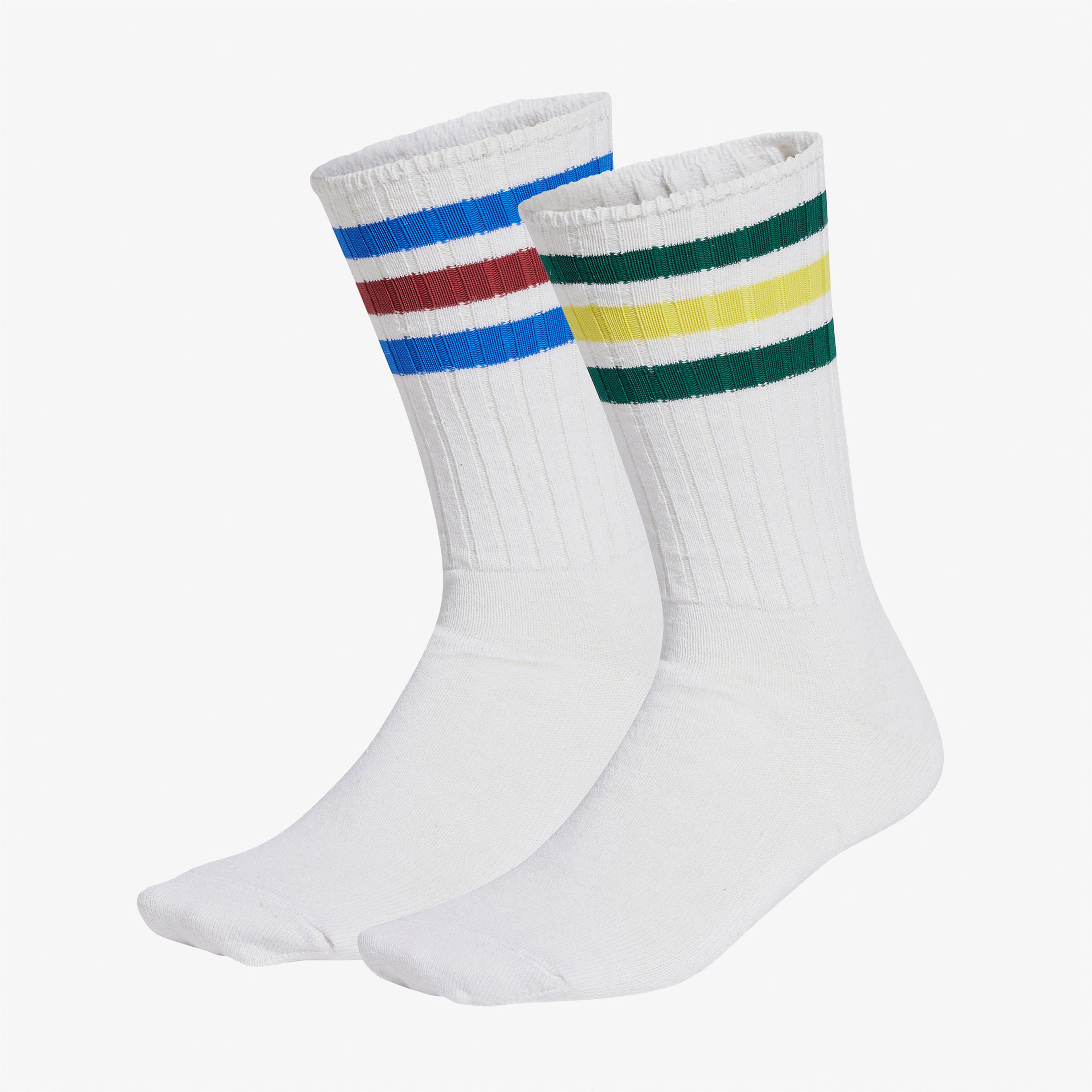 adidas Ribbed Crew Unisex Beyaz 2'li Uzun Çorap