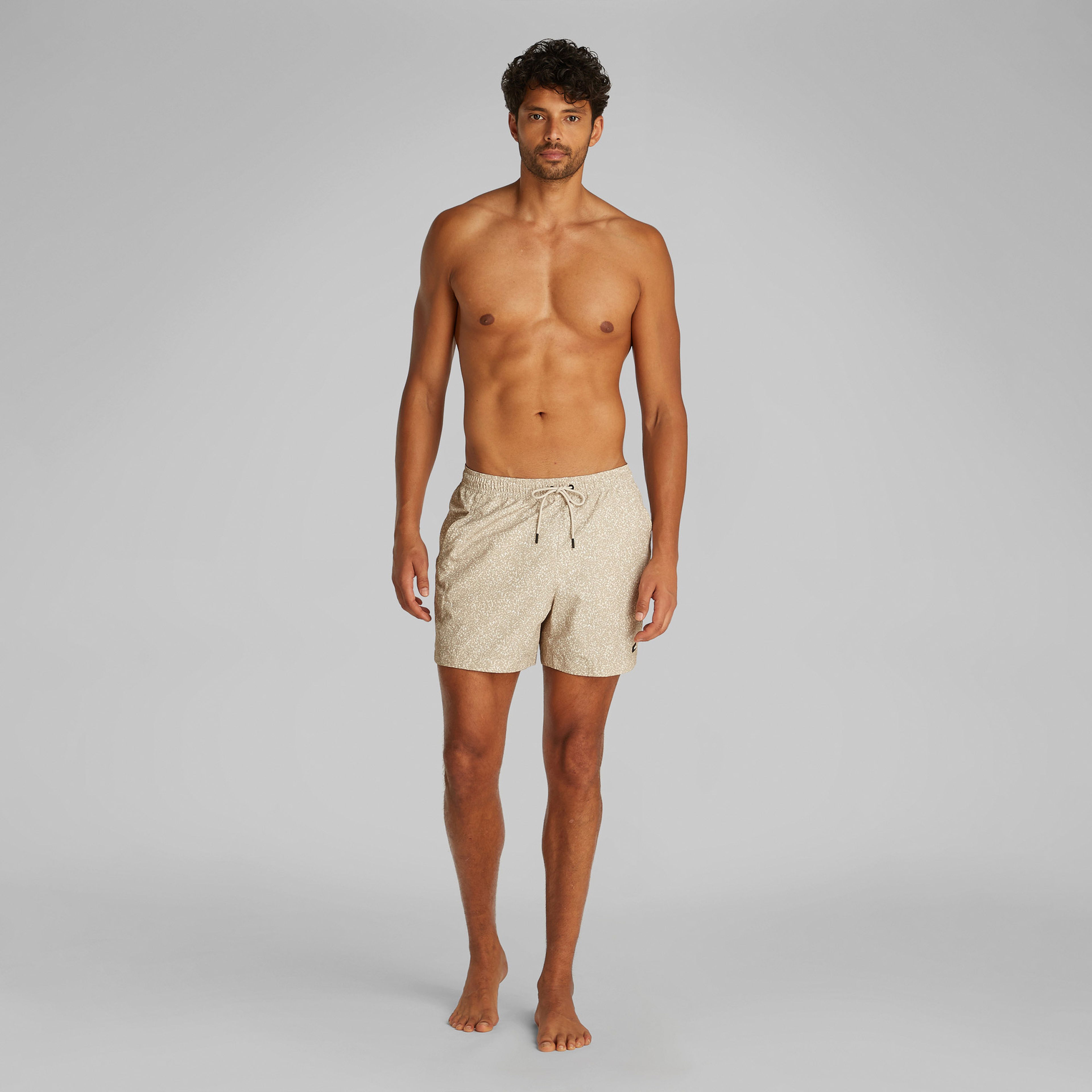 Calvin Klein Medium Drawstring-Print Erkek Bej Mayo