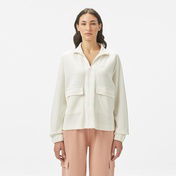 Lacoste Kadın Loose Fit Fermuarlı Beyaz Sweatshirt