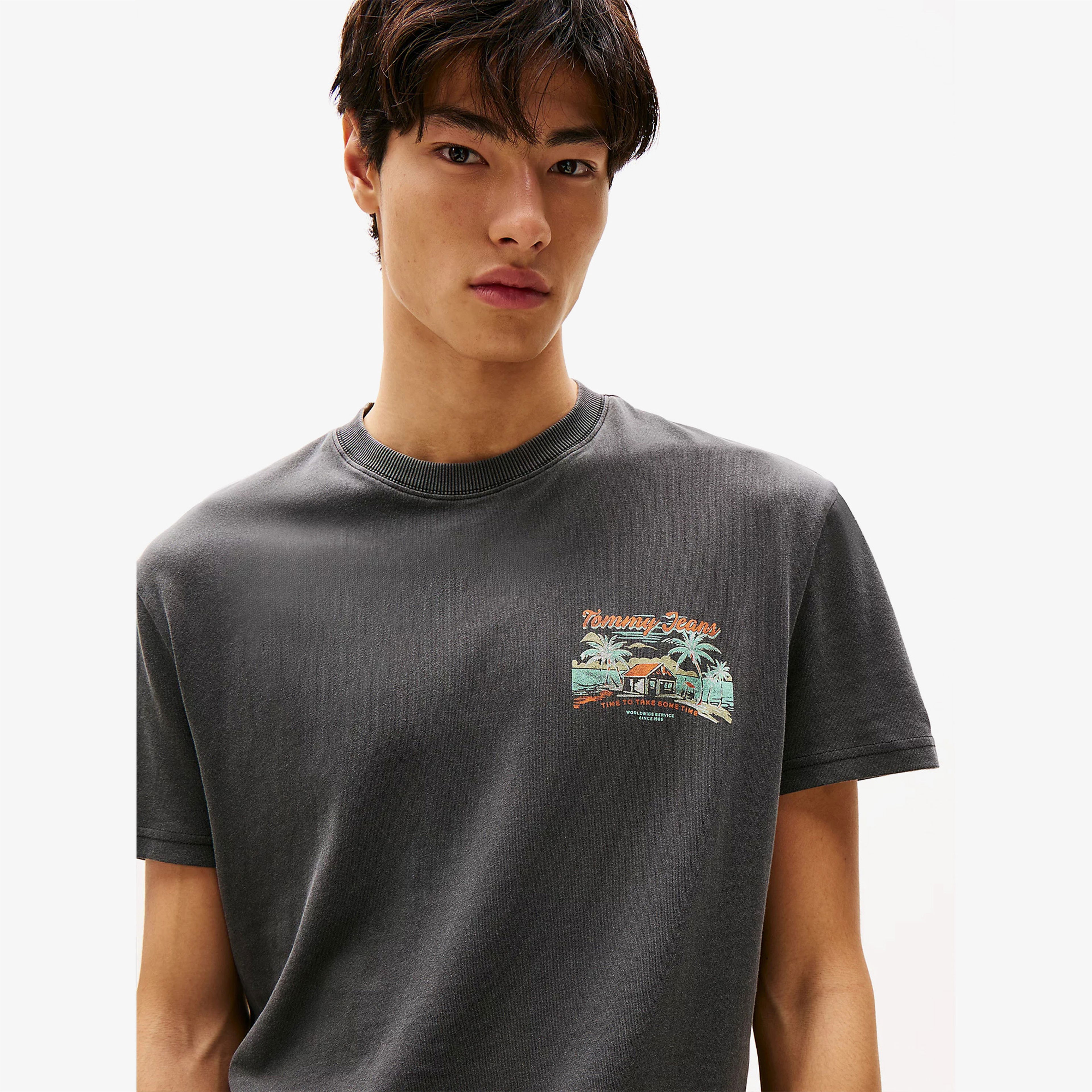 Tommy Jeans Regular Cabana Erkek Siyah T-Shirt