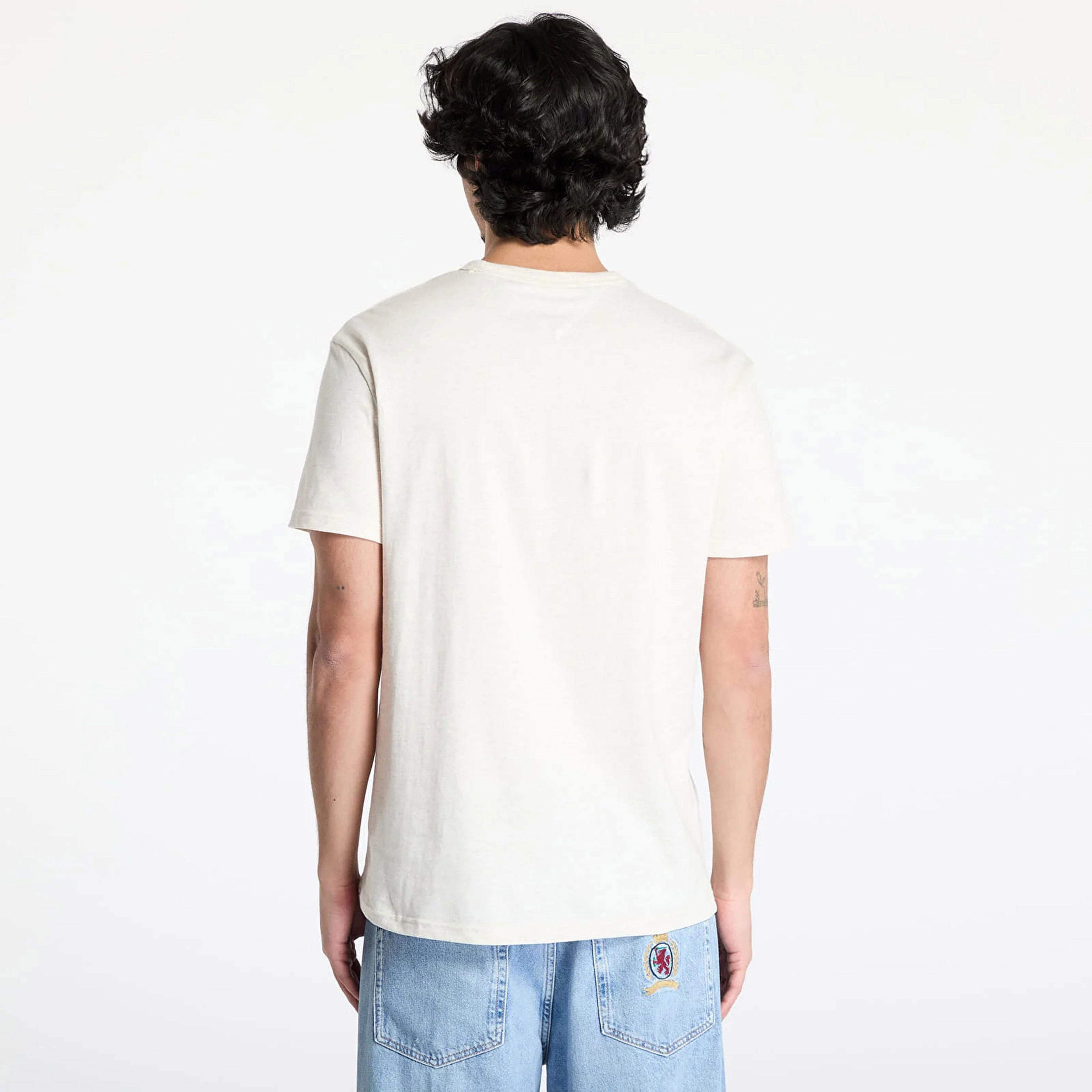Tommy Jeans Regular Pop Crest Erkek Bej T-Shirt