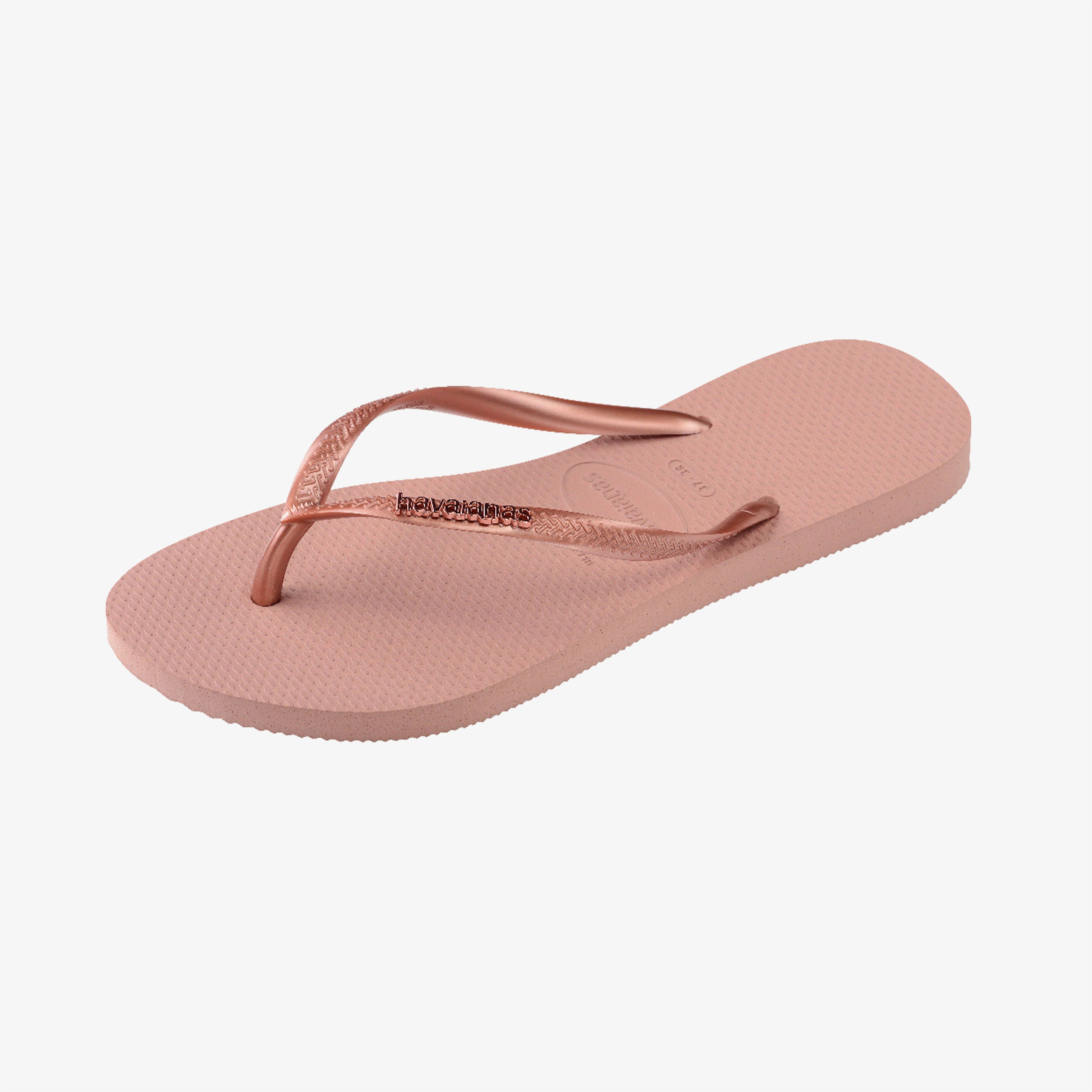 Havaianas Slim Metallic Logo Kadın Pembe Terlik