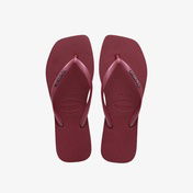 Havaianas Slim Square Metallic Logo Kadın Bordo Terlik